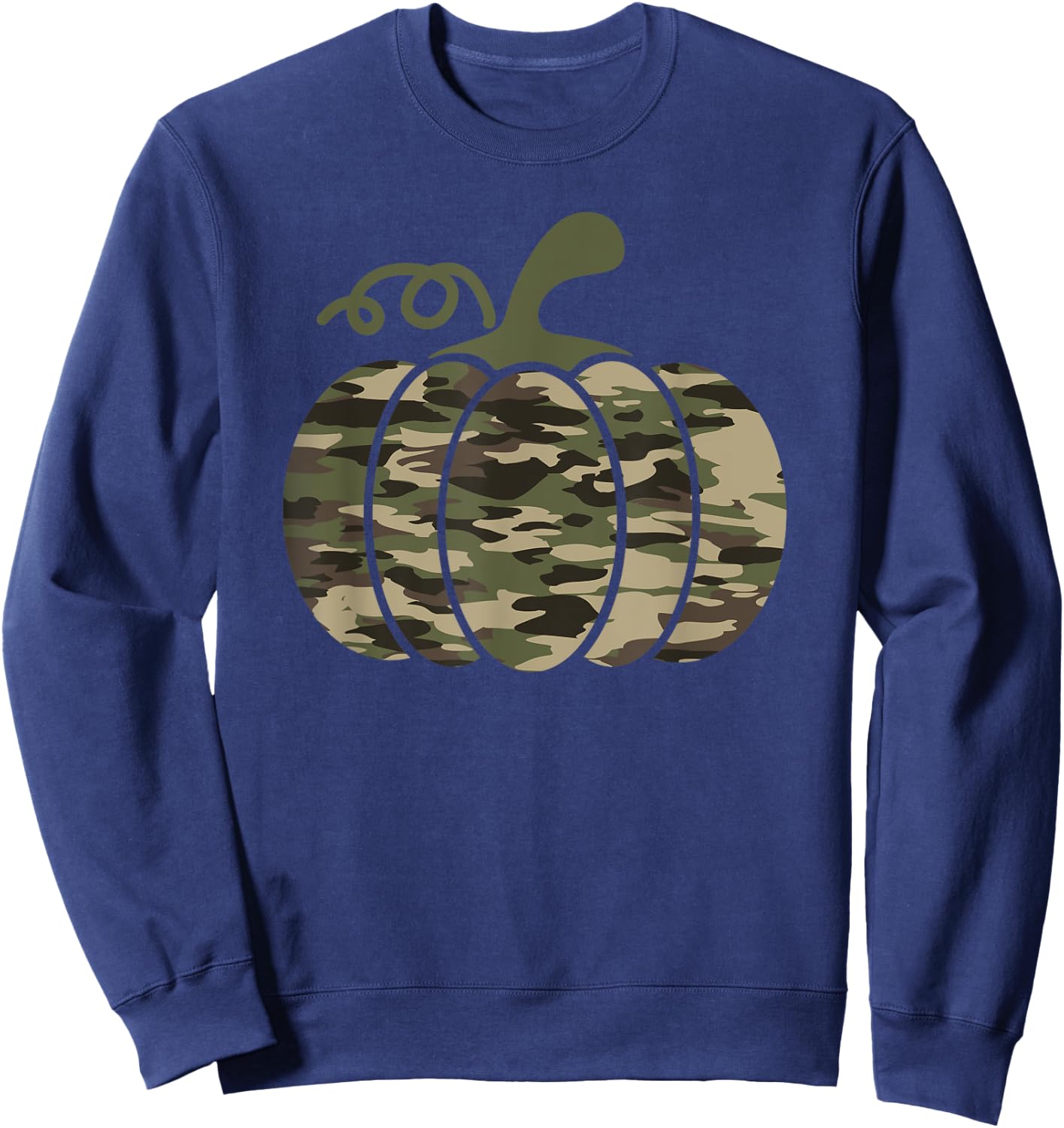 Pumpkin Camo Military Tactical Halloween Costume Autumn Fall Sweatshirt - Sweatshirt | Navy