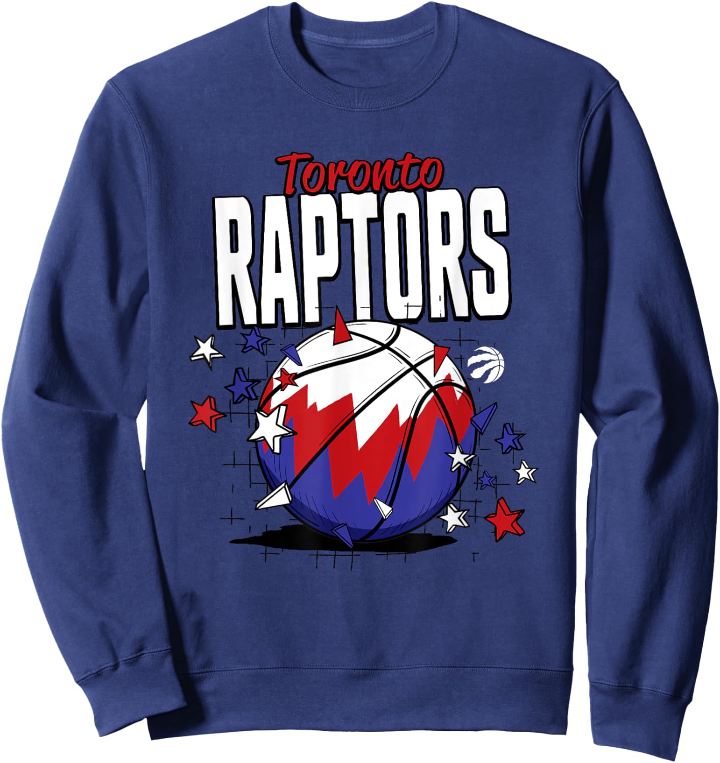 NBA Toronto Raptors Basketball Doodle Stars Sweatshirt - Sweatshirt | Navy