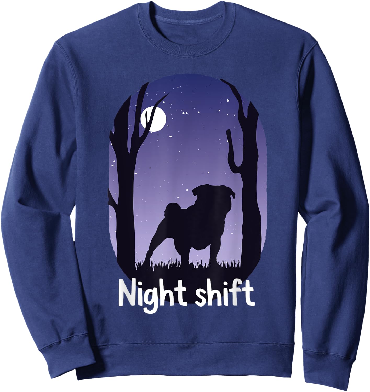 Pug Puggie-Dog Sweatshirt - Sweatshirt | Navy
