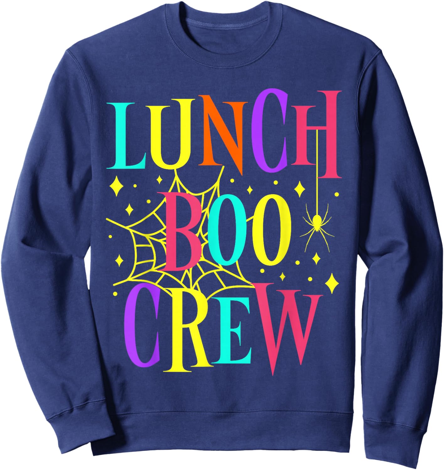 Lunch Lady Boo Crew Cafeteria Halloween Costume Matching Sweatshirt - Sweatshirt | Navy