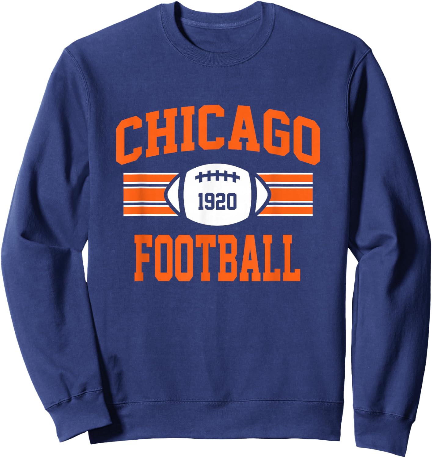 Chicago Football Athletic Vintage Sports Team Fan Gift Sweatshirt - Sweatshirt | Navy