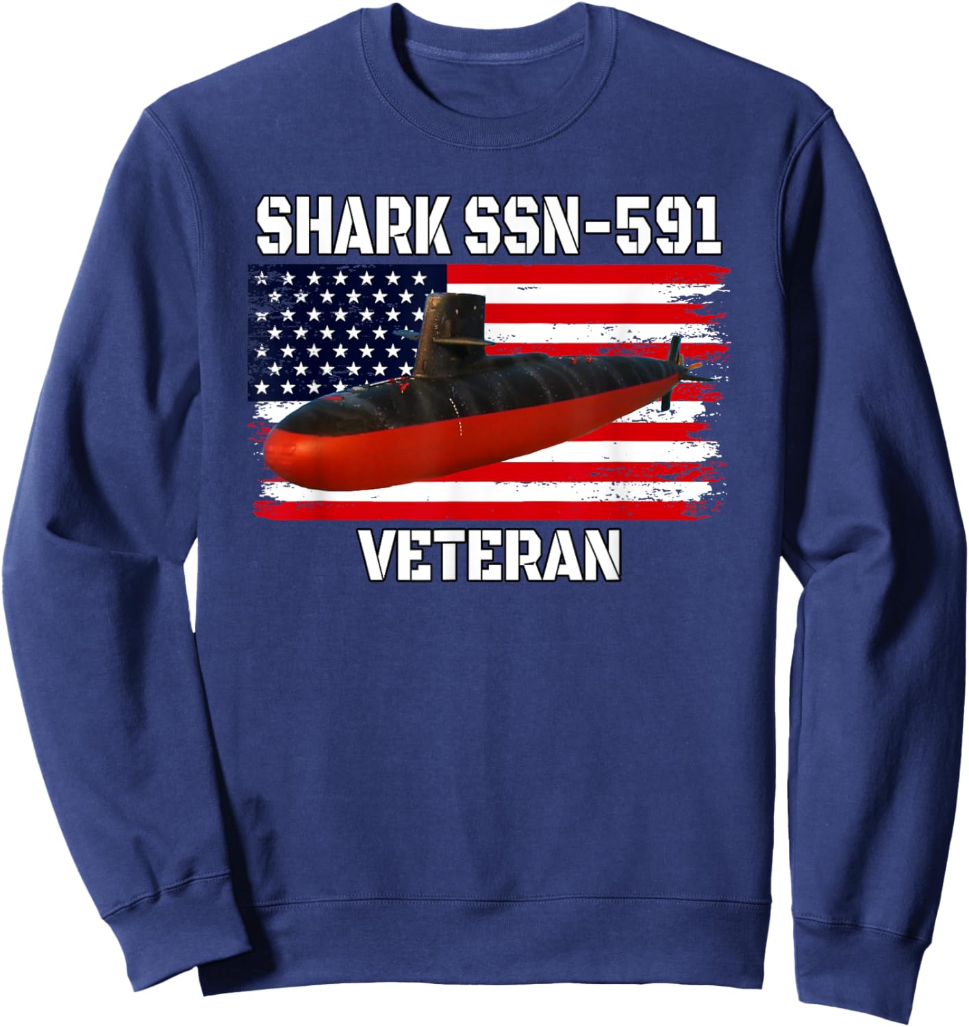 Submarine USS Shark SSN-591 Veteran Grandfather Dad Son Sweatshirt - Sweatshirt | Navy