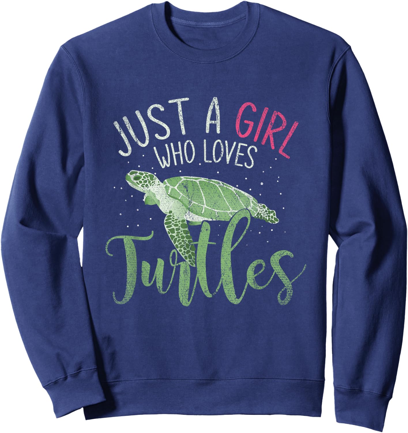 Sea Turtle Ocean Animal Women Girls Kids Gift Turtle Sweatshirt - Sweatshirt | Navy