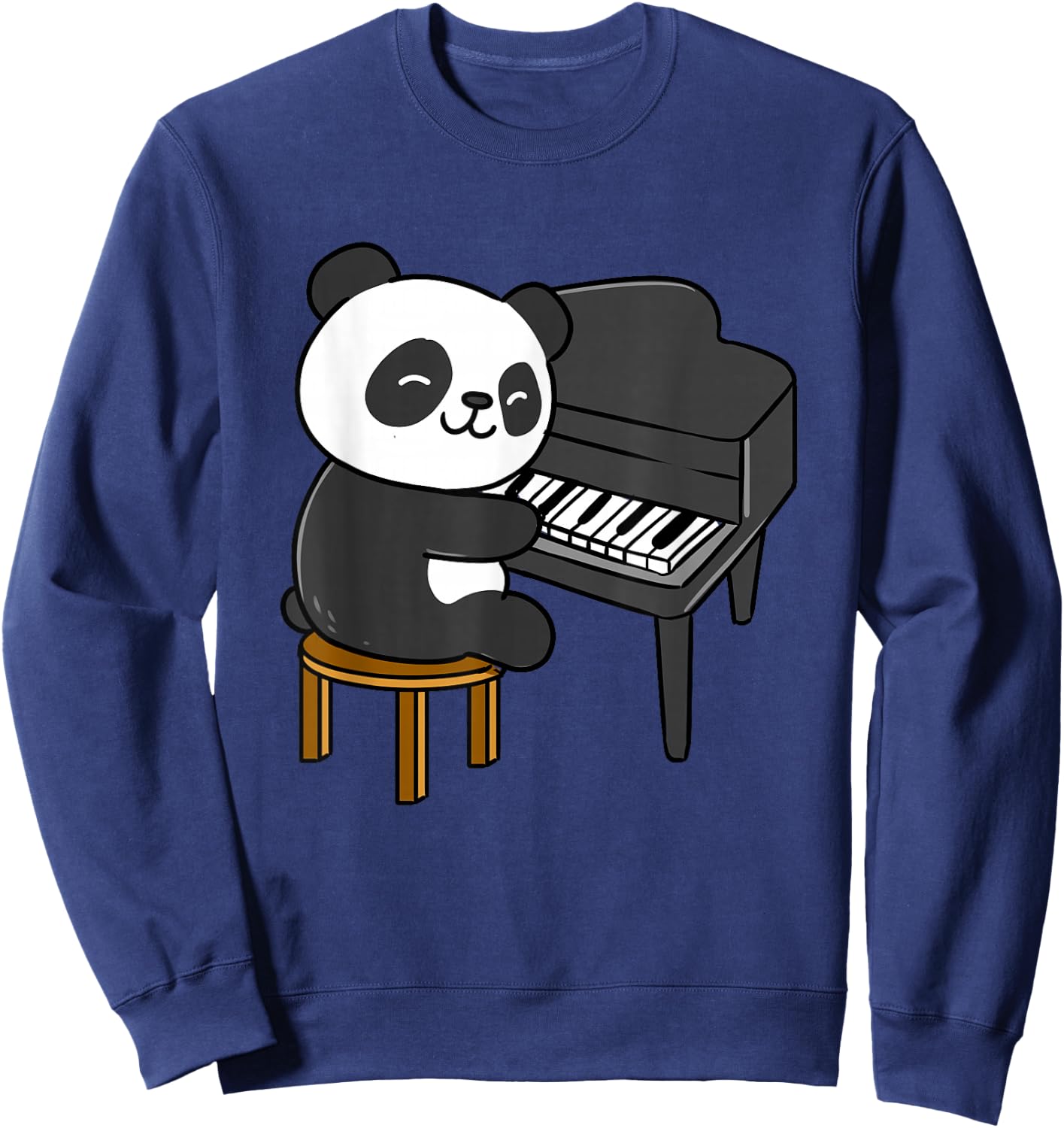 Panda Playing Piano Sweatshirt - Sweatshirt | Navy
