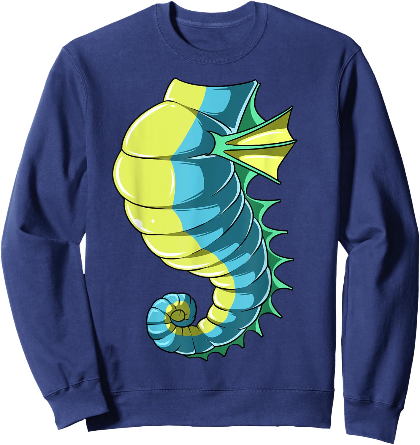 Seahorse Costume Seahorse Body Headless Seahorse Costume Sweatshirt - Sweatshirt | Navy