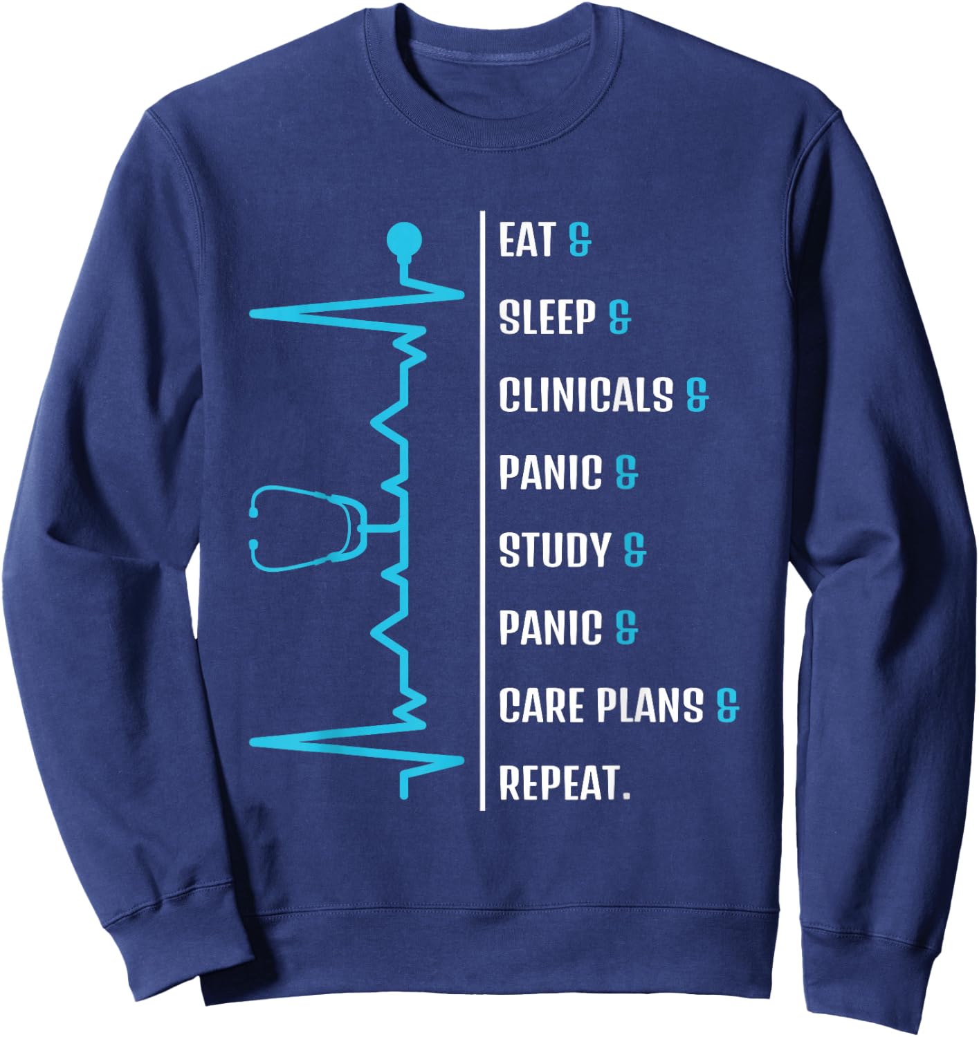 Funny Nursing Student Nurse Gift Sweatshirt - Sweatshirt | Navy