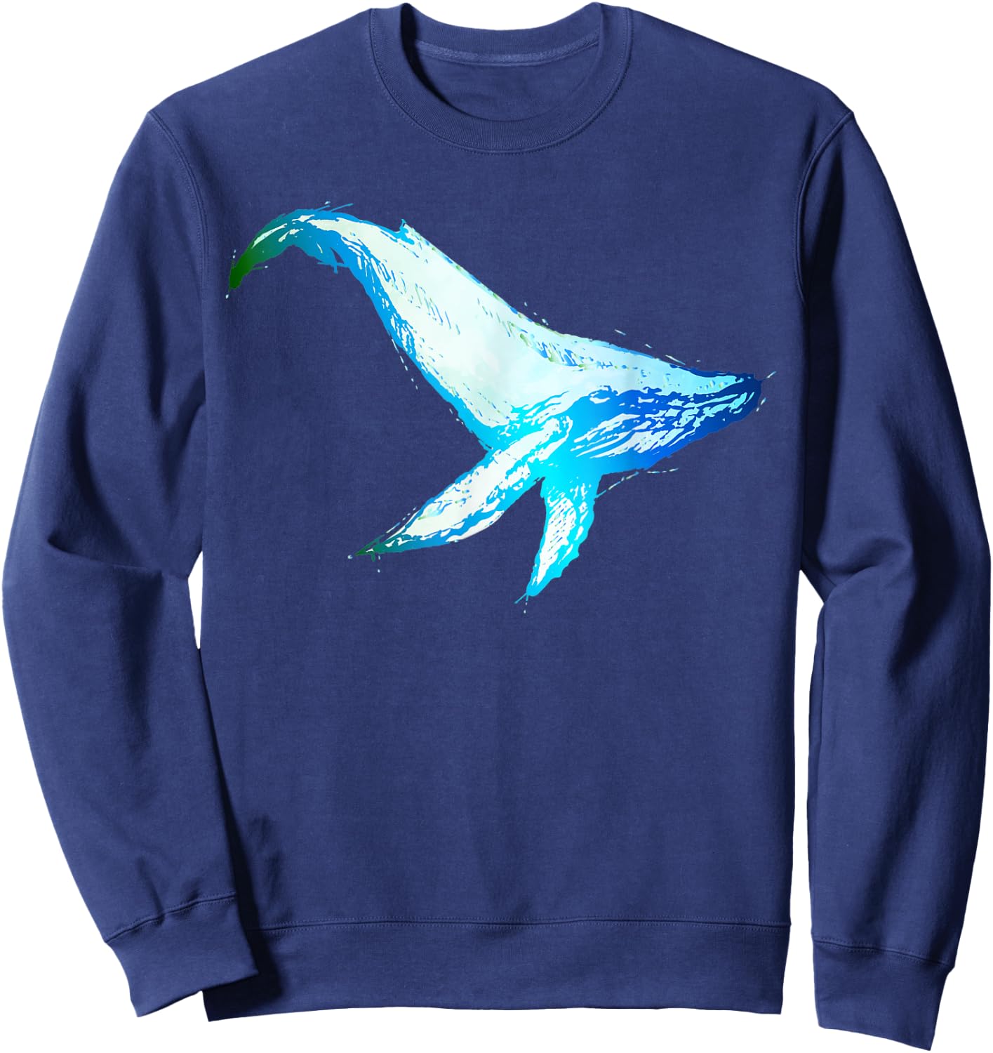 Sea Creature Kids Humpback Whale Kids Men Women Sweatshirt - Sweatshirt | Navy