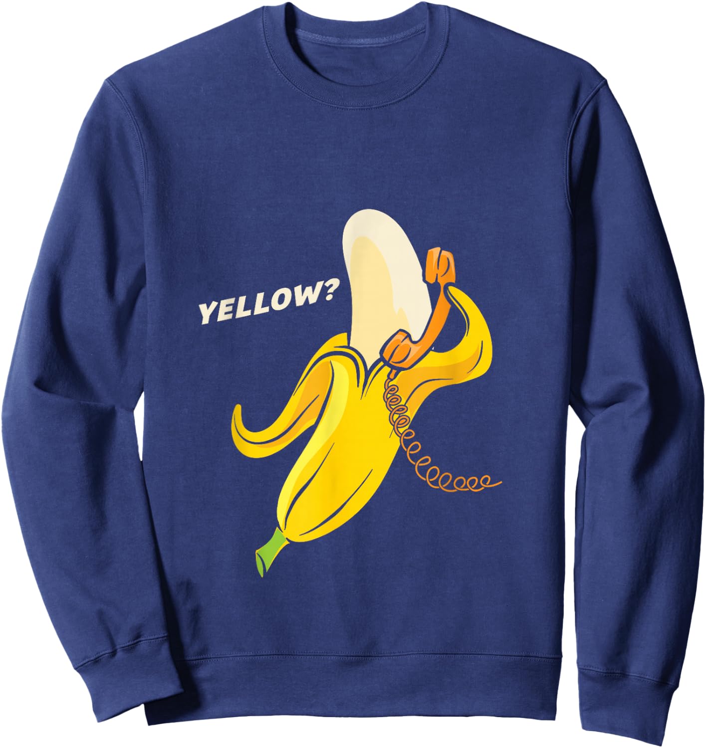 Healthy - Banana Yellow Phone Vegan - Market Sweatshirt - Sweatshirt | Navy