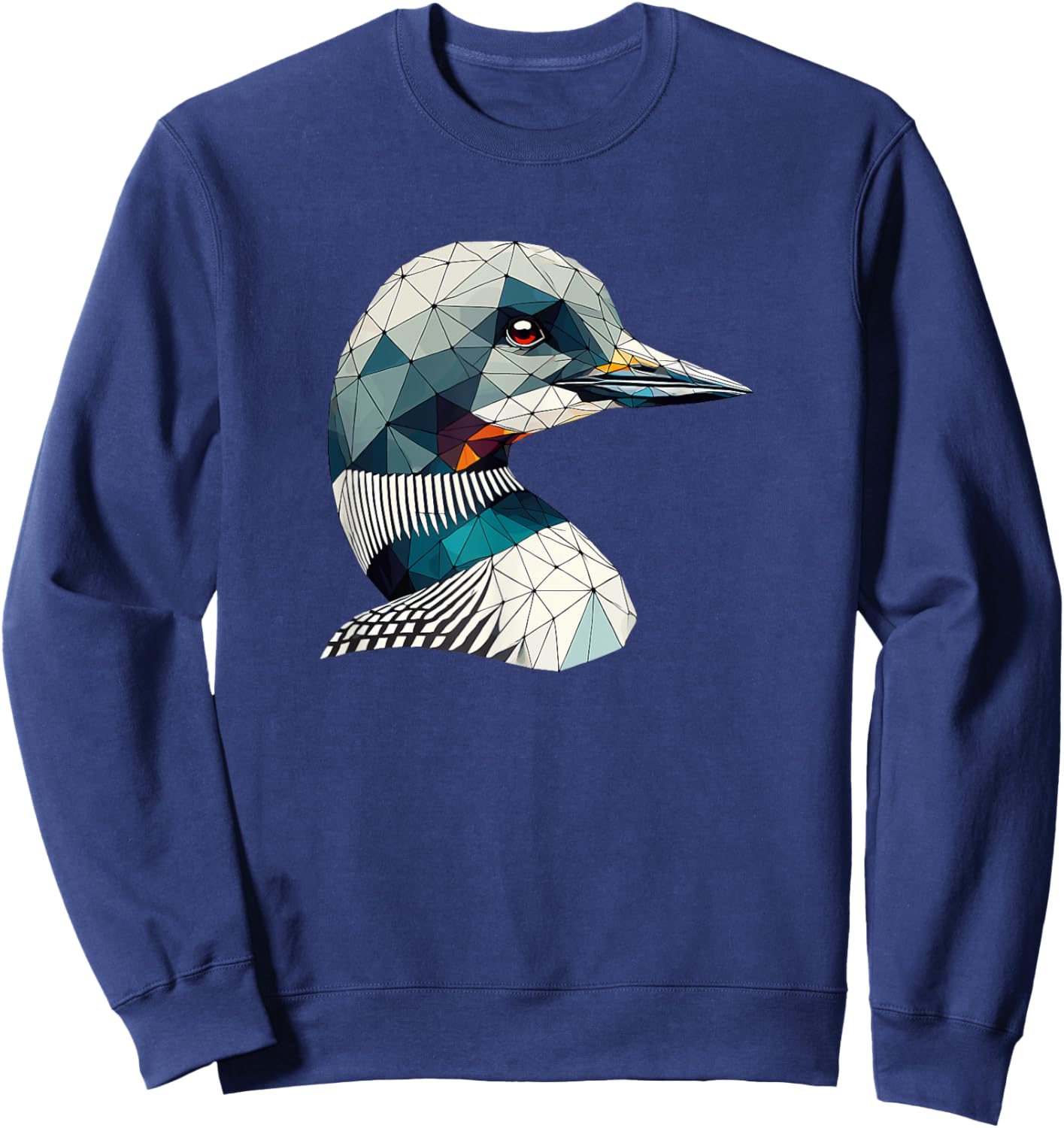 Geometric Art Common Loon Sweatshirt - Sweatshirt | Navy