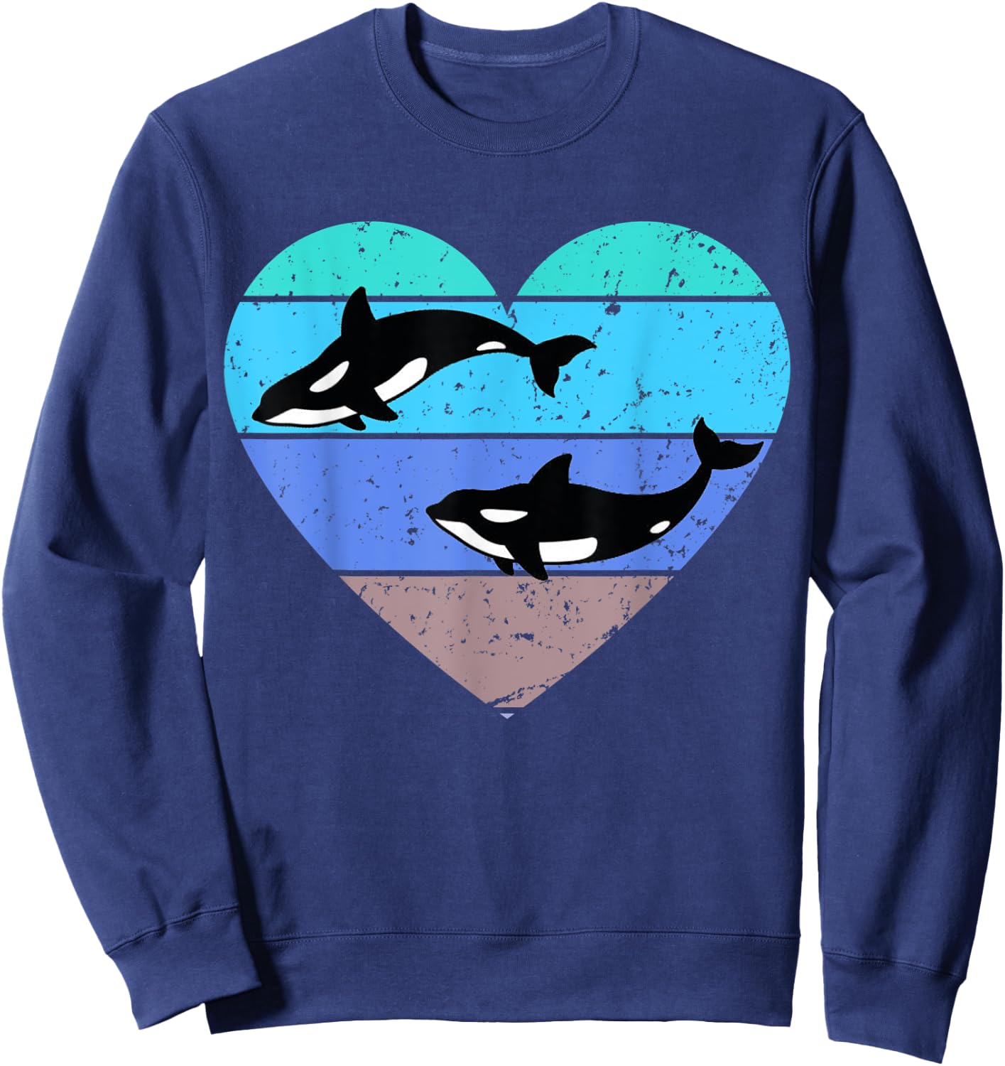 Orca Killer Whale Retro Gift Sweatshirt - Sweatshirt | Navy