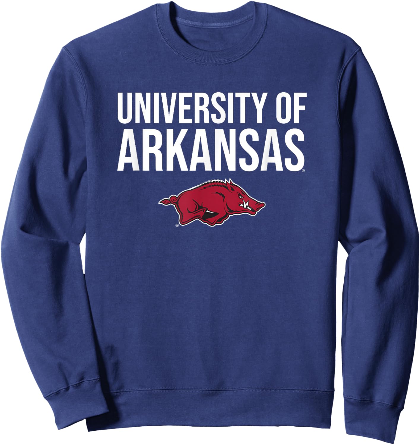 University of Arkansas Razorbacks Stacked Sweatshirt - Sweatshirt | Navy