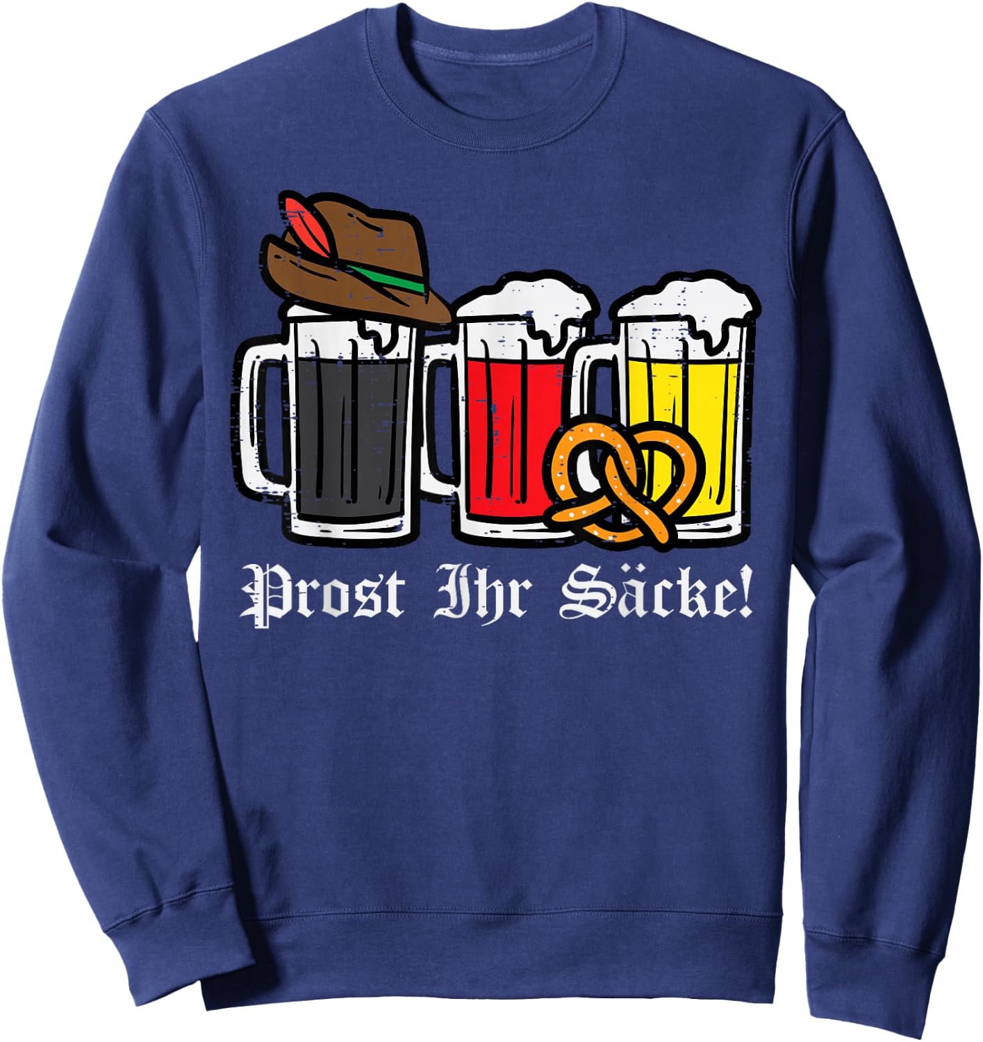 Oktoberfest Prost Ihr Sacke German Costume Men Women Kids Sweatshirt - Sweatshirt | Navy