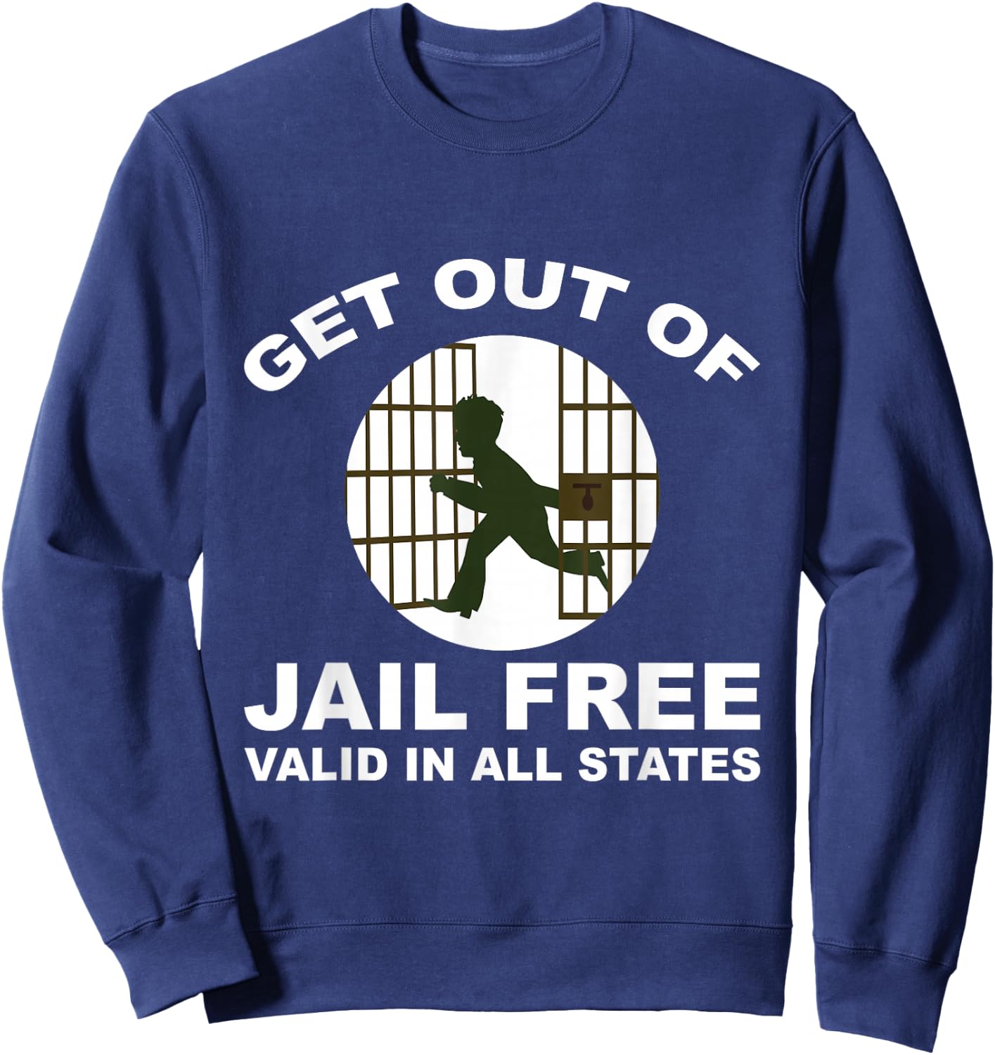 Get Out of Jail Free Sweatshirt - Sweatshirt | Navy