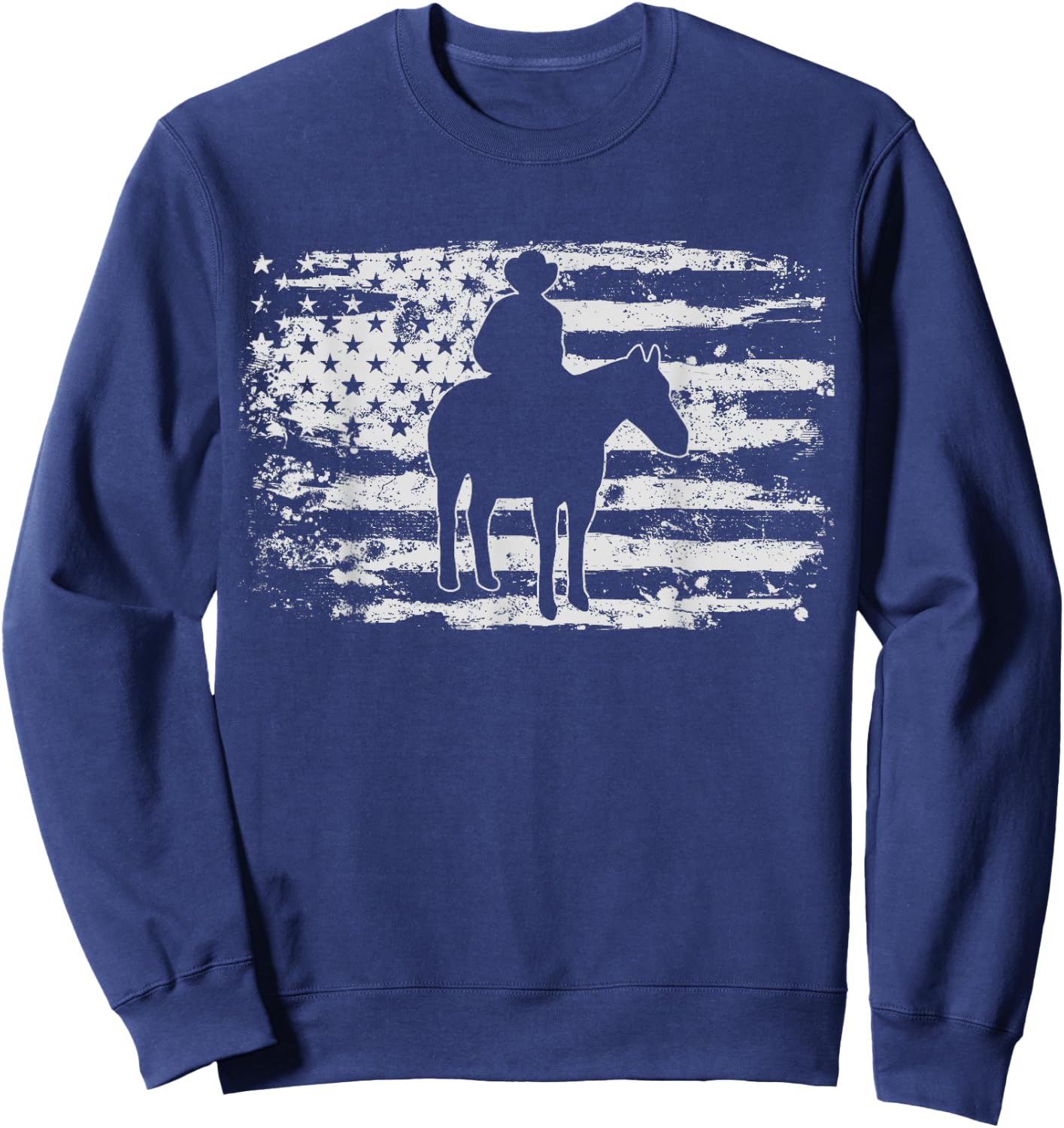 Cowboy Rodeo Horse Riding Vintage Gift Sweatshirt - Sweatshirt | Navy