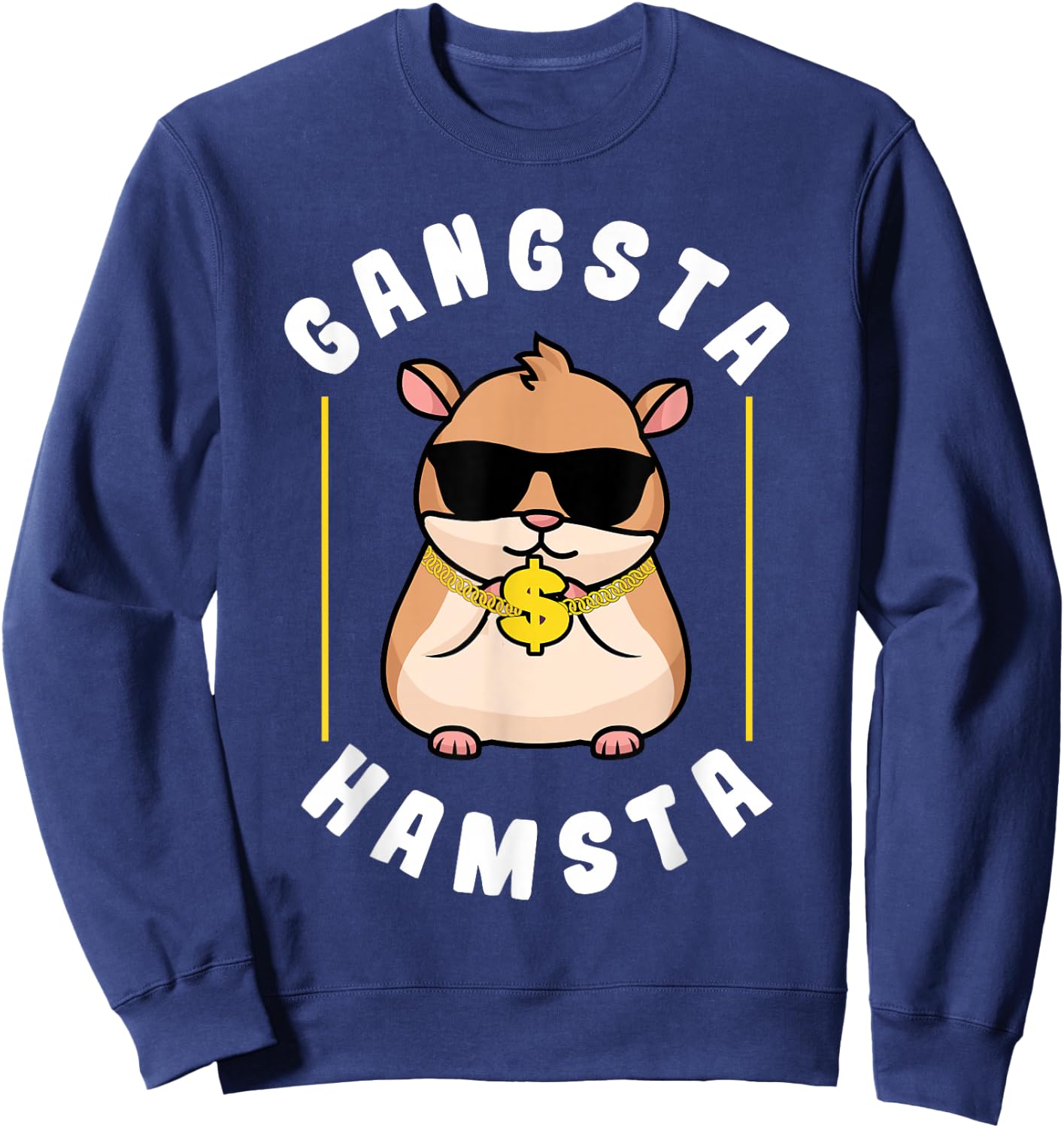 Hamster Gangsta Hamsta Sunglasses Sweatshirt - Sweatshirt | Navy