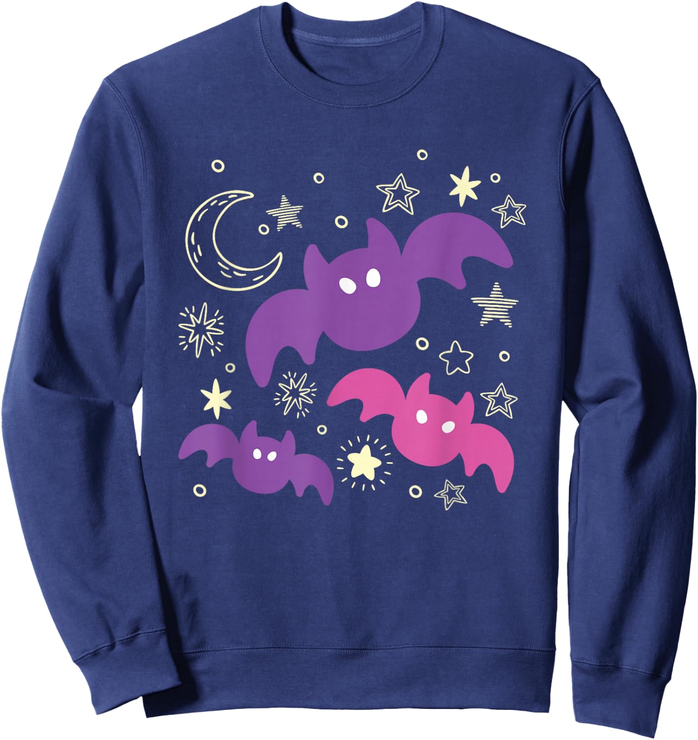 Toddlers Gift Cute Bat Halloween Sweatshirt - Sweatshirt | Navy