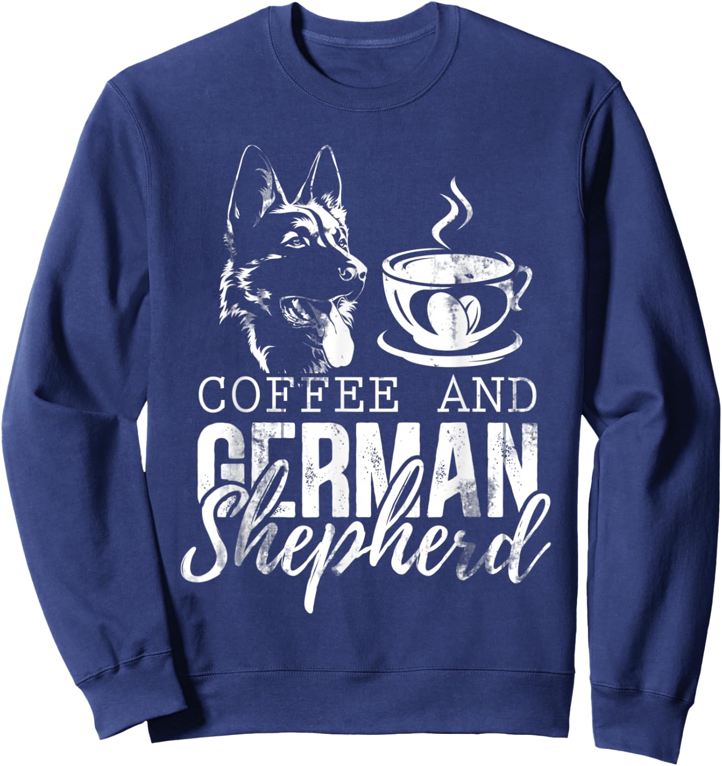 Barista Coffee Lover German Shepherd Sweatshirt - Sweatshirt | Navy