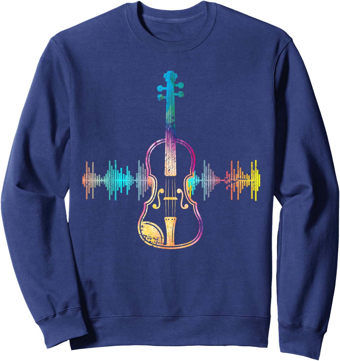 Music Notes Classical Musician Violin Player Gift Violin Sweatshirt - Sweatshirt | Navy