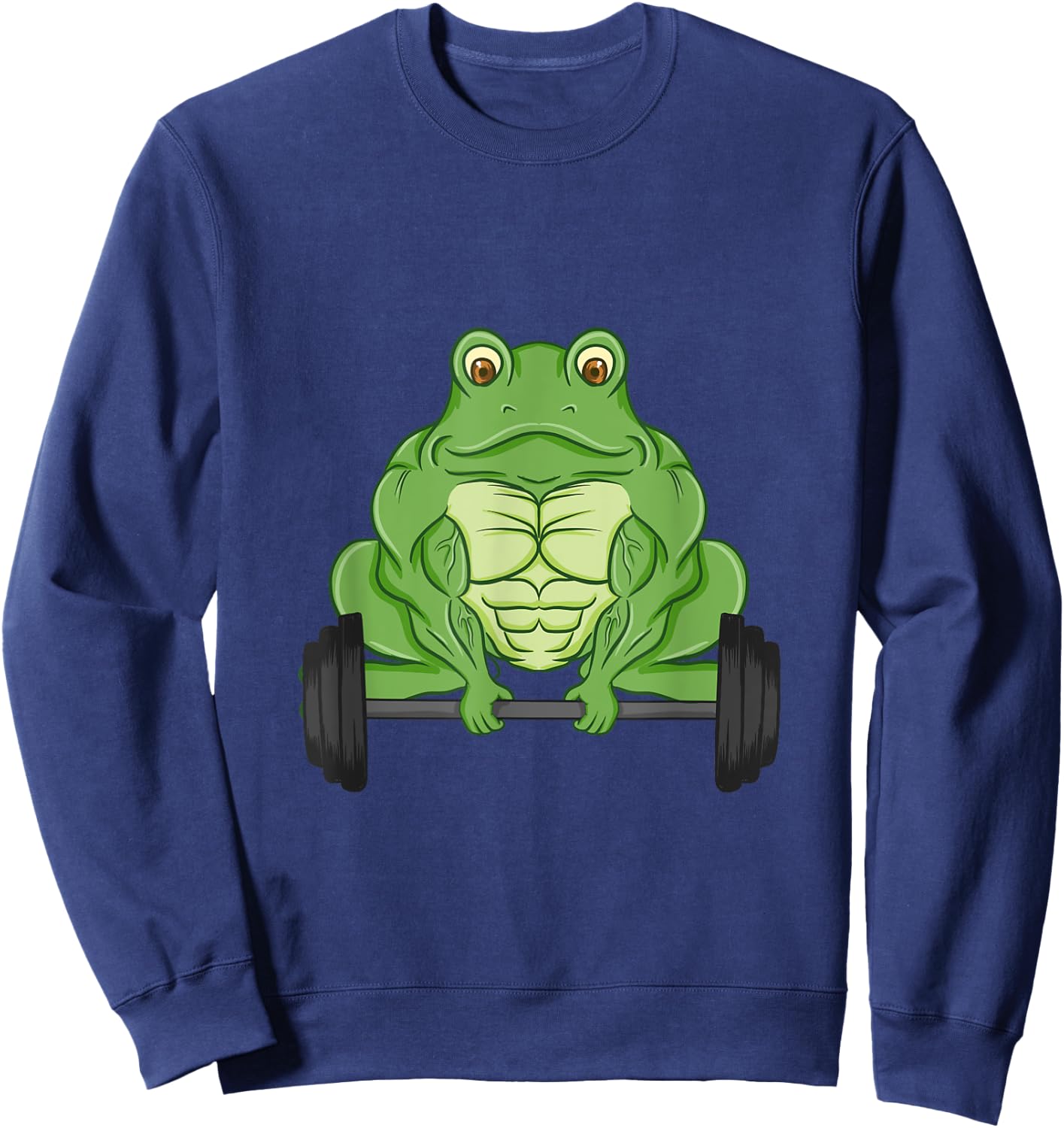 Frog Fitness Muscles Workout Weight for Gym Lovers Sweatshirt - Sweatshirt | Navy