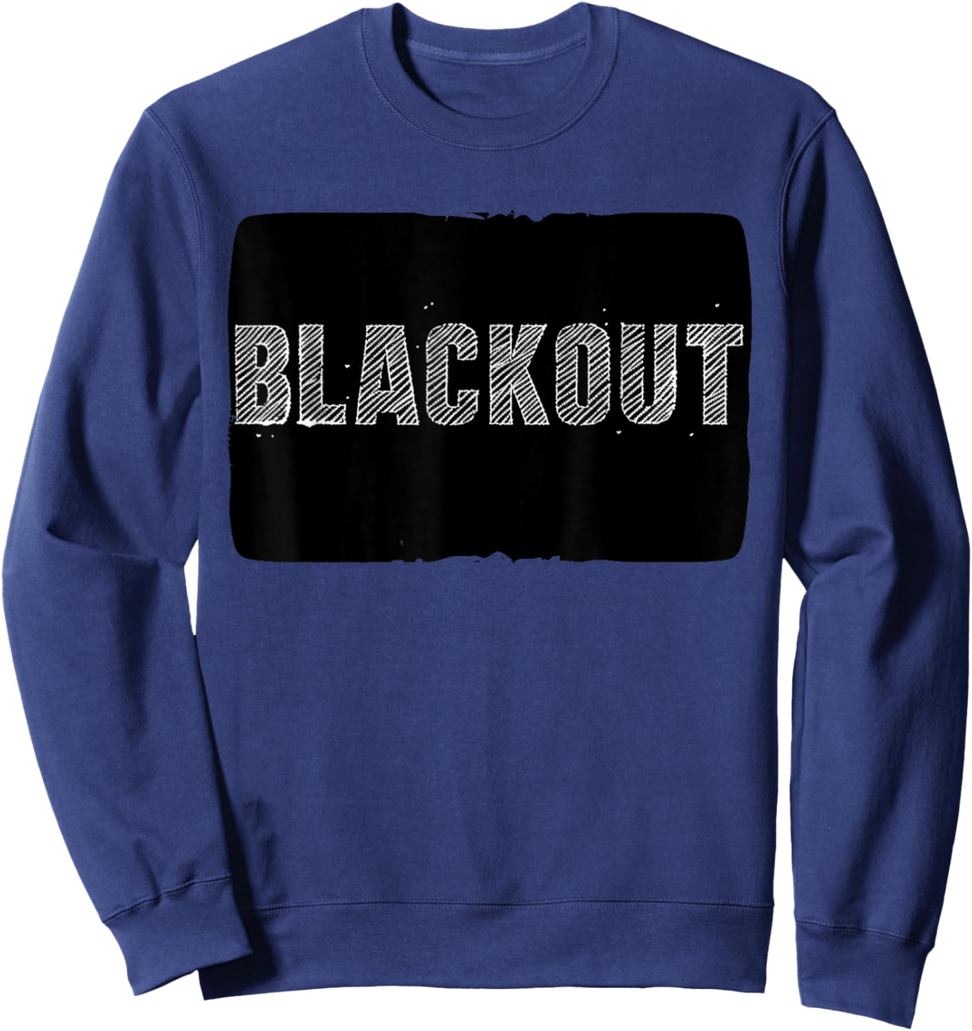 Cool Blackout Statement Costume Sweatshirt - Sweatshirt | Navy