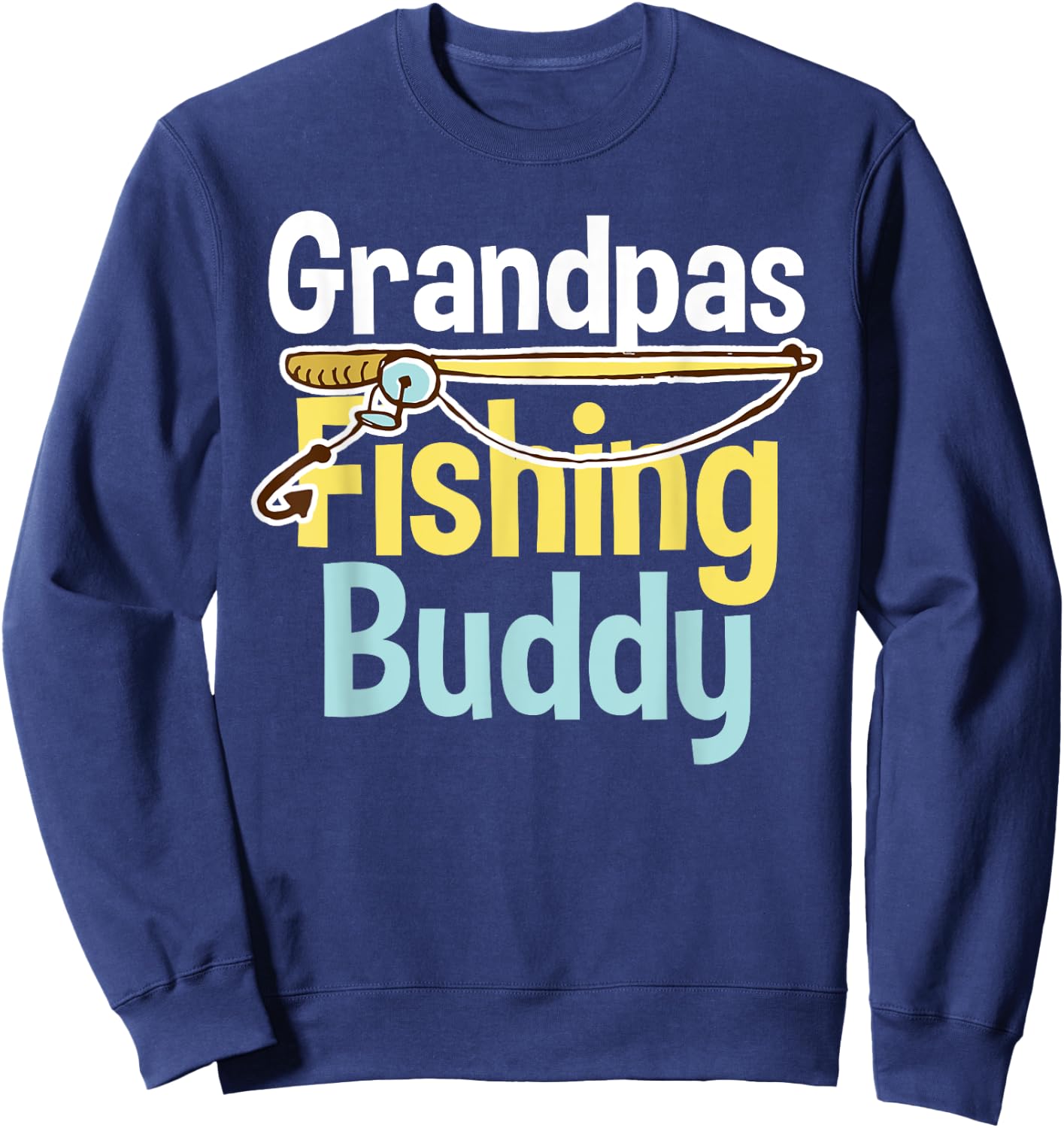 Kids Grandpa's Fishing Buddy - Fishing Sweatshirt - Sweatshirt | Navy