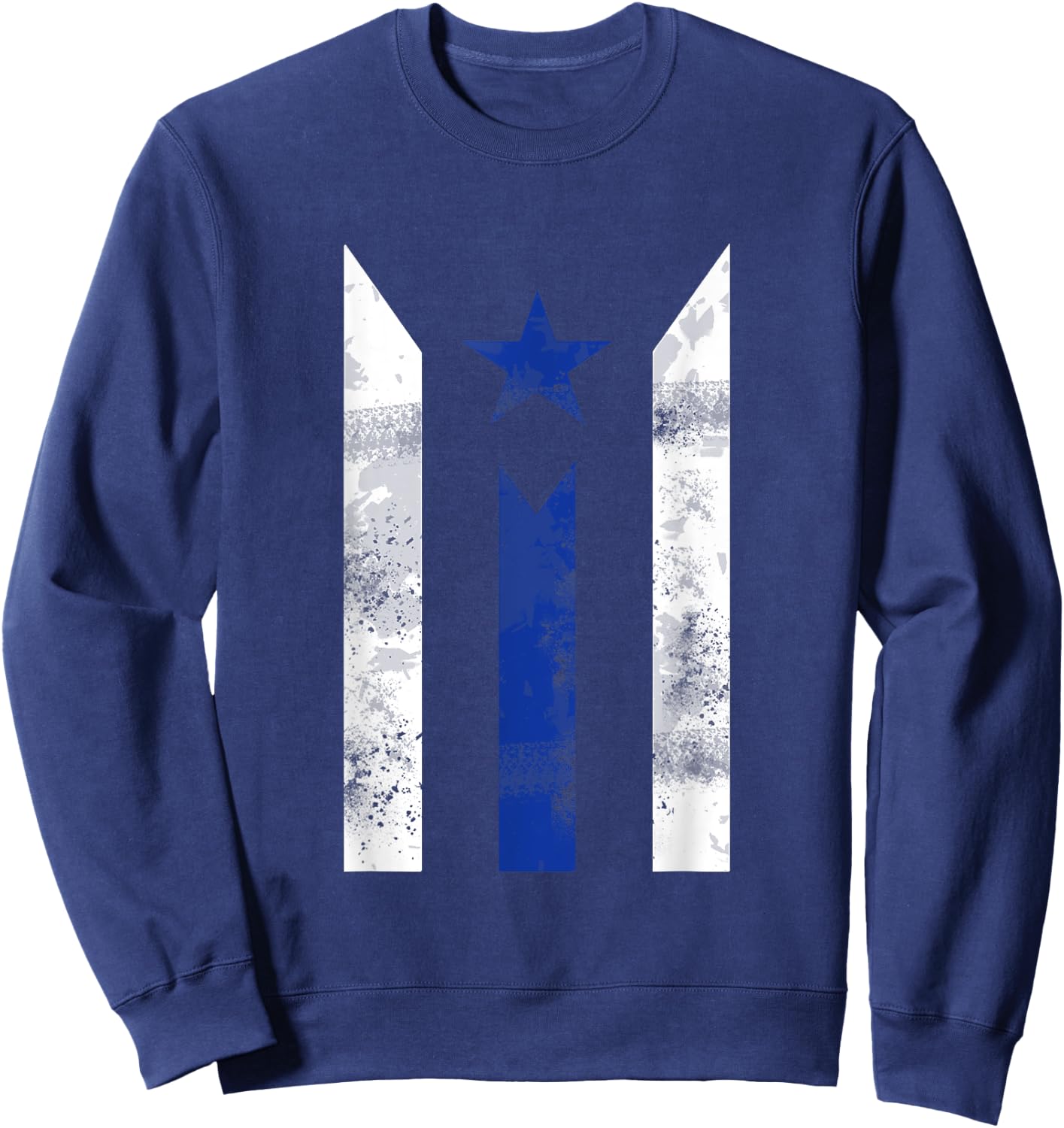 Thin Blue Line Puerto Rican Police Puerto Rico Flag Gift Sweatshirt - Sweatshirt | Navy