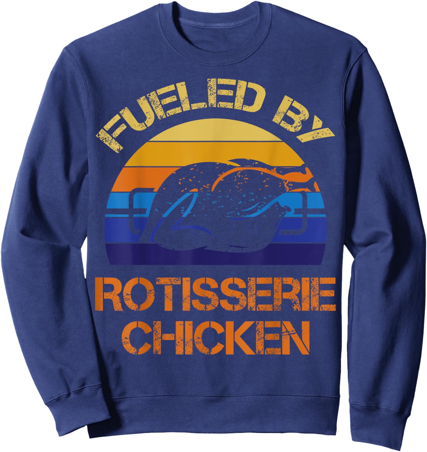 Rotisserie Chicken Vintage Apparel - Chickens Lover Design Sweatshirt - Sweatshirt | Navy