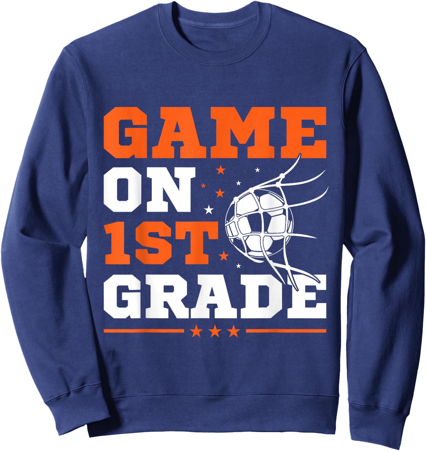 Soccer Game On 1st Grade Back To School Cute Sports Boys Sweatshirt - Sweatshirt | Navy
