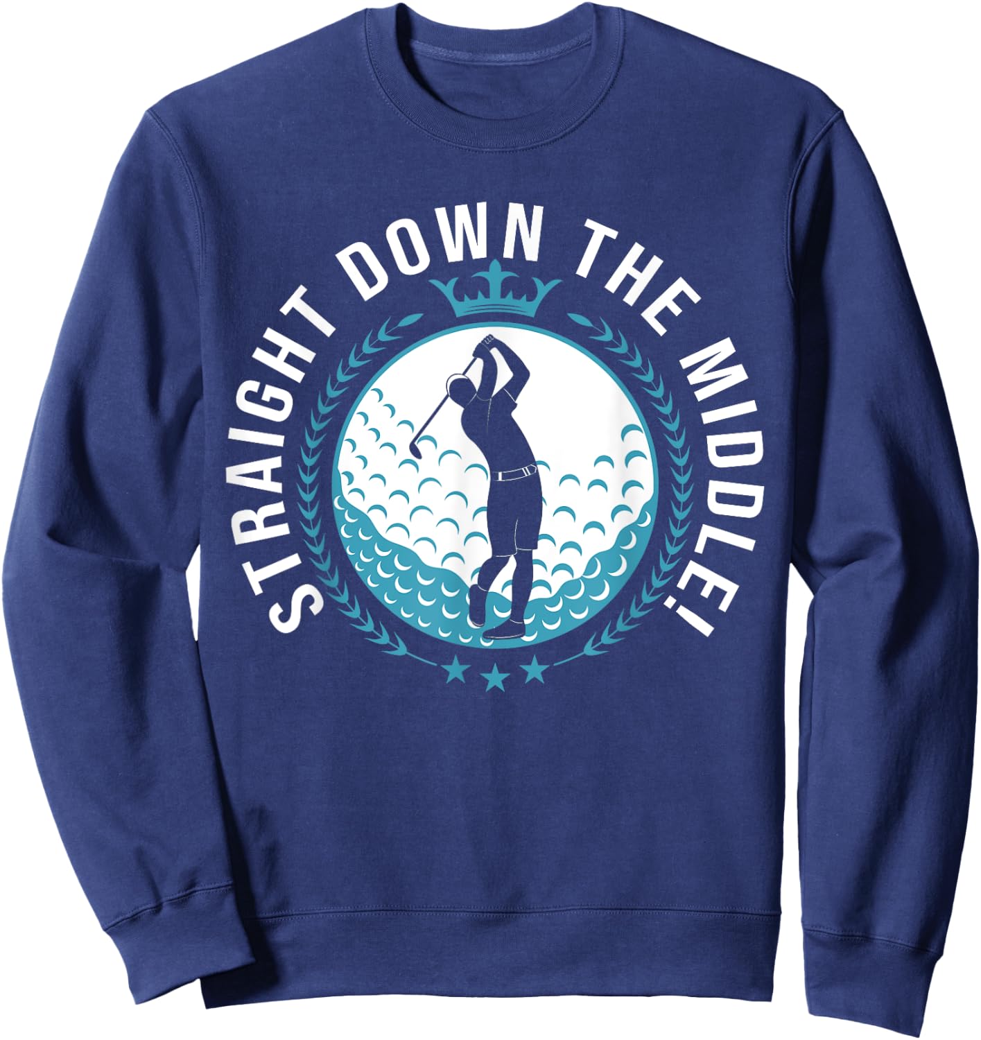 Straight down the middle - cool golf shirt golf Sweatshirt - Sweatshirt | Navy