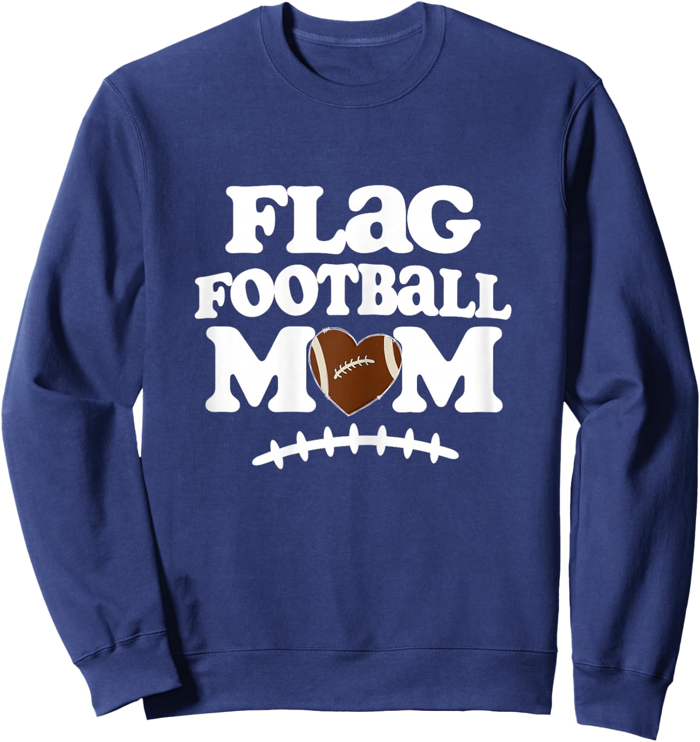 Flag Football Mom Gift Sports Mom Era Football Sweatshirt - Sweatshirt | Navy
