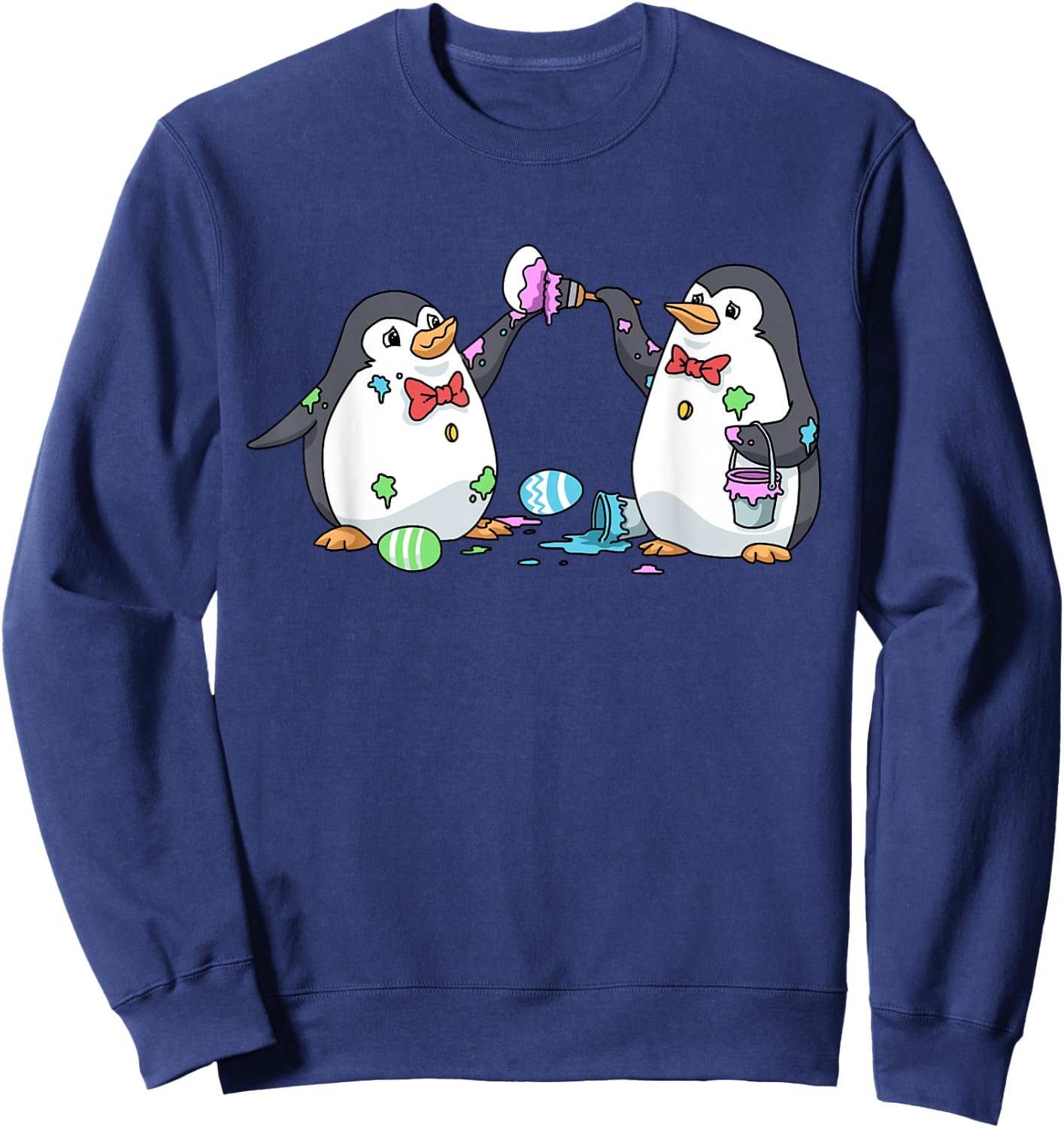 Happy Easter Penguin For Boys & Girls Easter Egg Hunt Sweatshirt - Sweatshirt | Navy