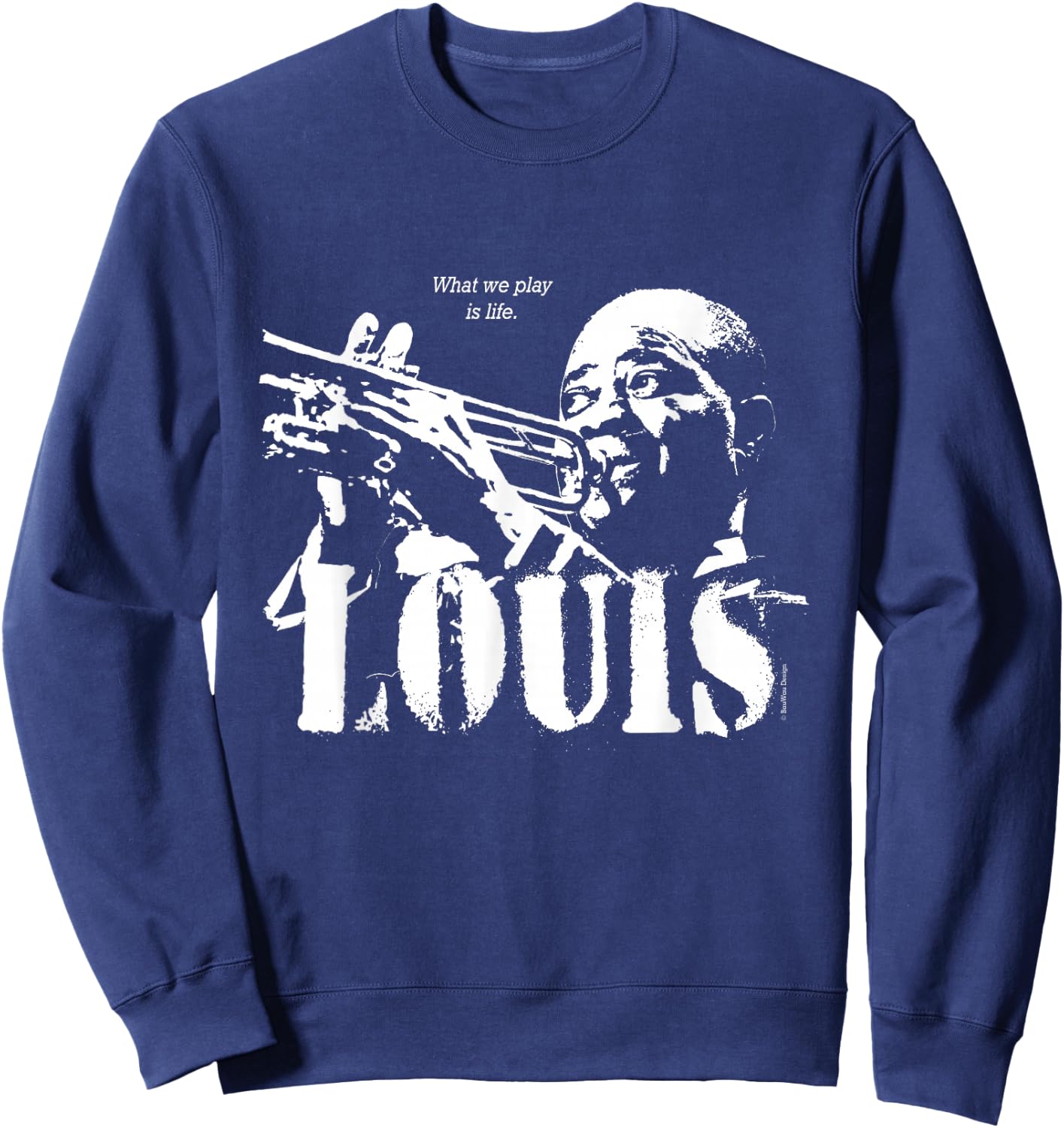 Louis Jazz Wisdom Trumpet Musician (1 Colour) Sweatshirt - Sweatshirt | Navy