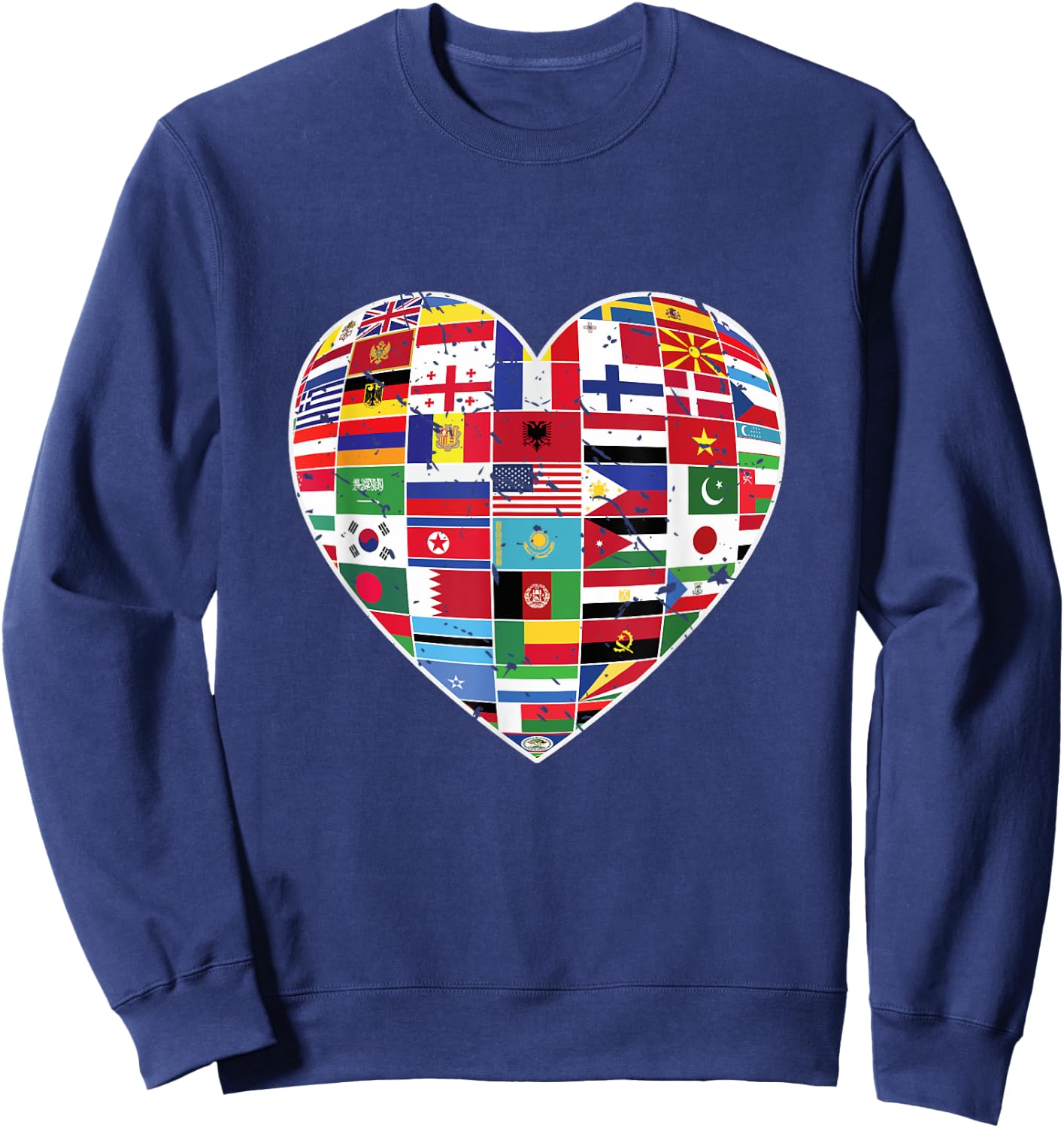 World Flags Earth Day Sweatshirt - Sweatshirt | Navy