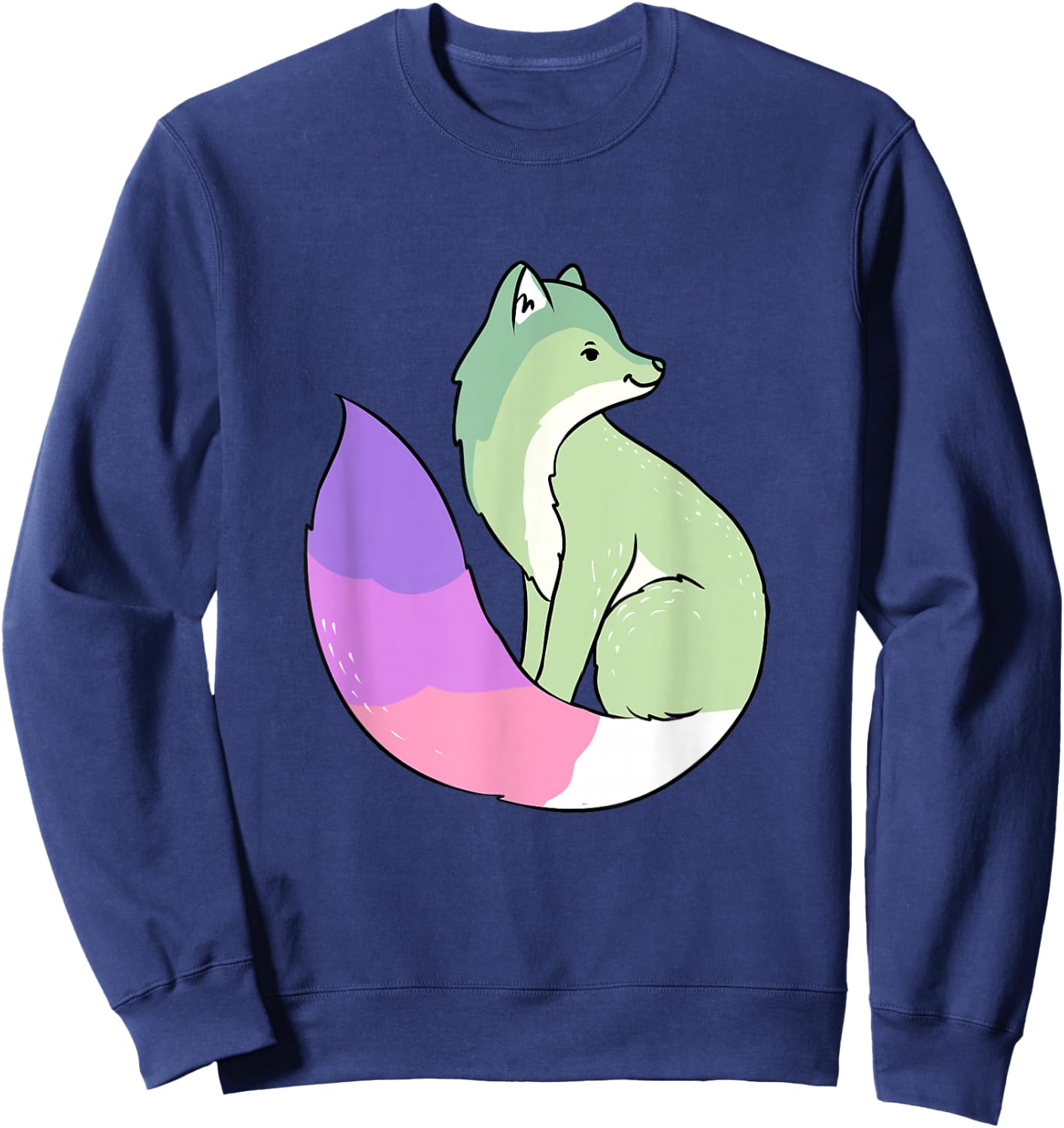 Genderfae Fox Genderfae Pride Sweatshirt - Sweatshirt | Navy