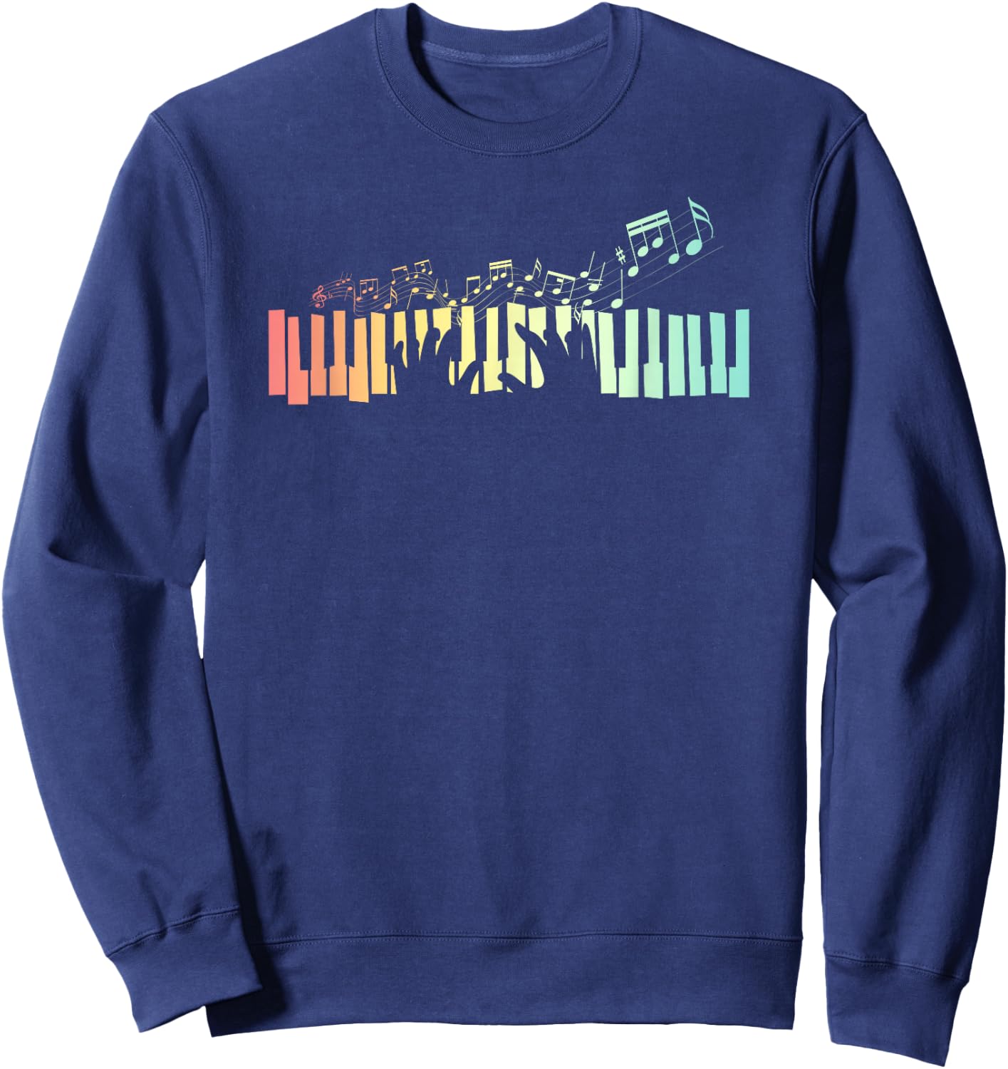 Pianist Gift Keyboards Music Notes Piano Sweatshirt - Sweatshirt | Navy