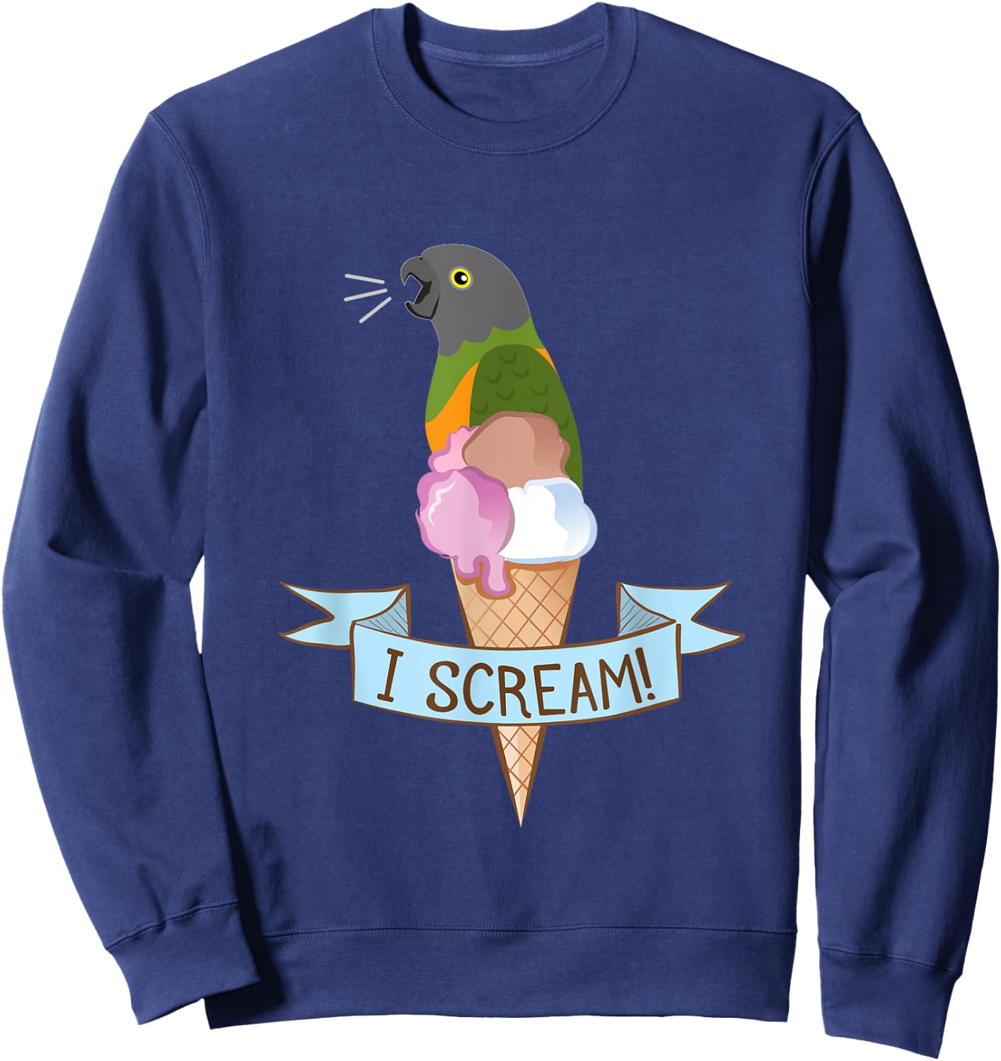 Senegal Parrot Ice Cream Sweatshirt - Sweatshirt | Navy