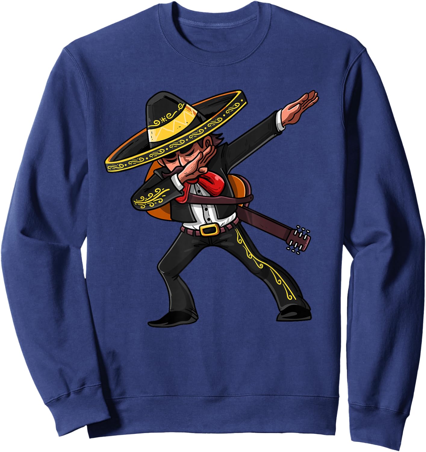 Dabbing Mexican Mariachi | Cinco De Mayo Costume Sweatshirt - Sweatshirt | Navy