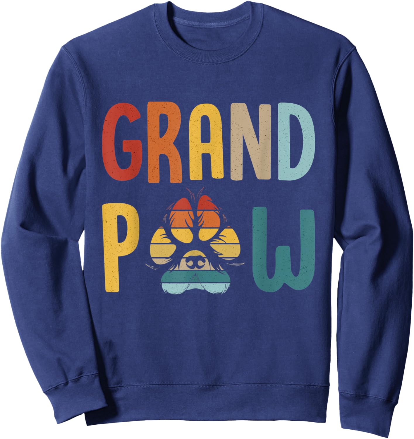 GrandPaw -best grandpa Dog Funny Dog Lover Grandparents Sweatshirt - Sweatshirt | Navy