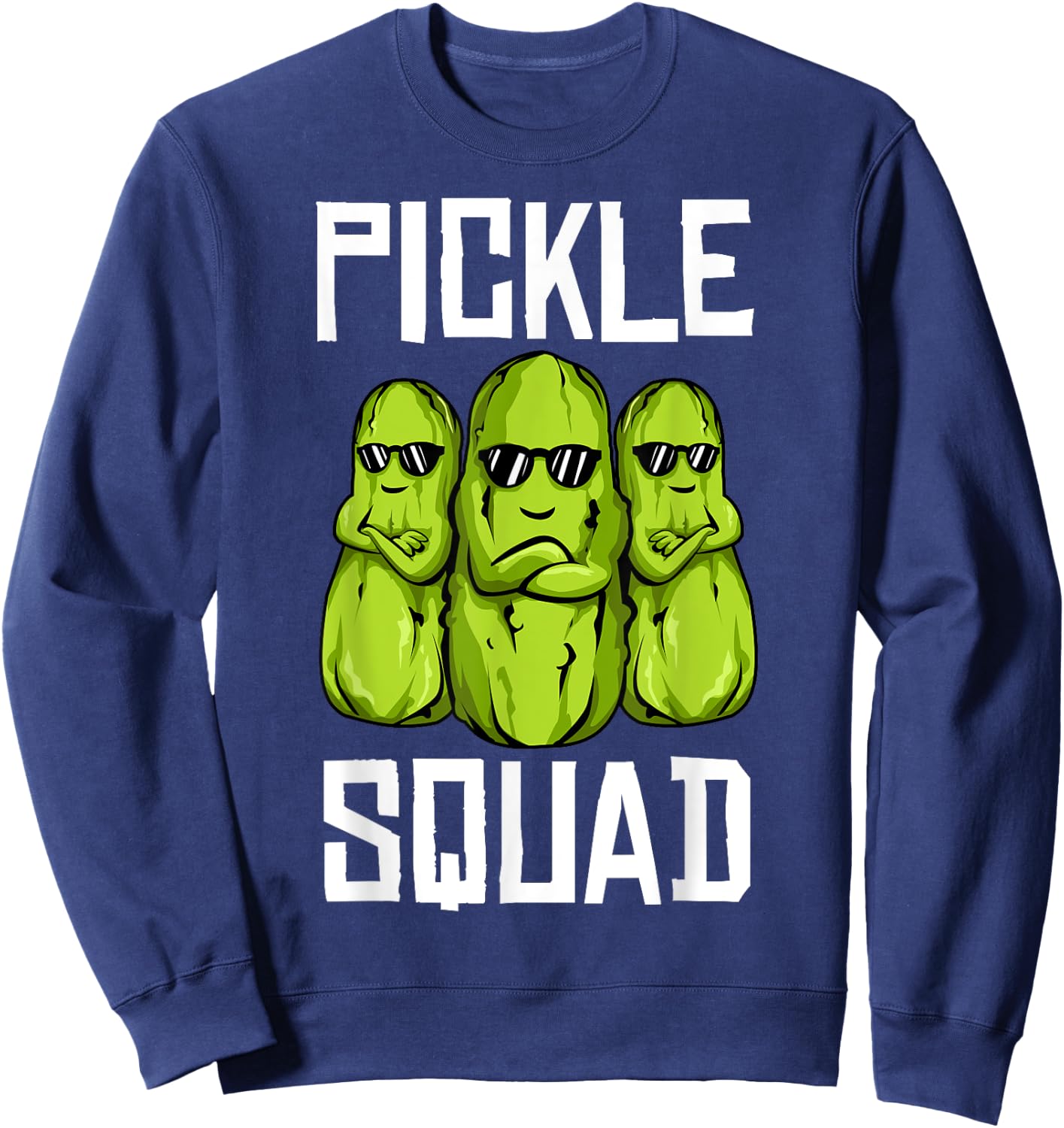 Funny Pickle Squad Novelty Gift Men Kids Big Dill Gang Lover Sweatshirt - Sweatshirt | Navy