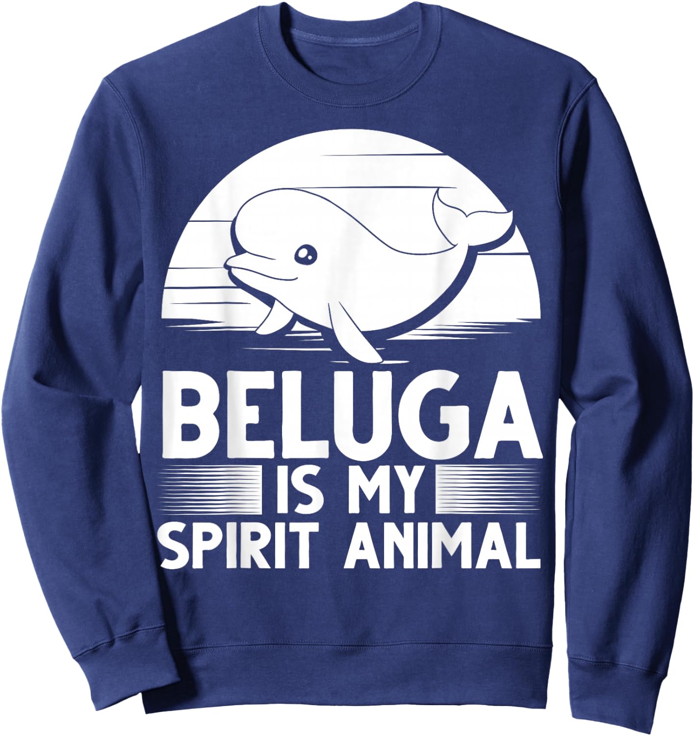 Beluga Whale Baby Animal Sweatshirt - Sweatshirt | Navy