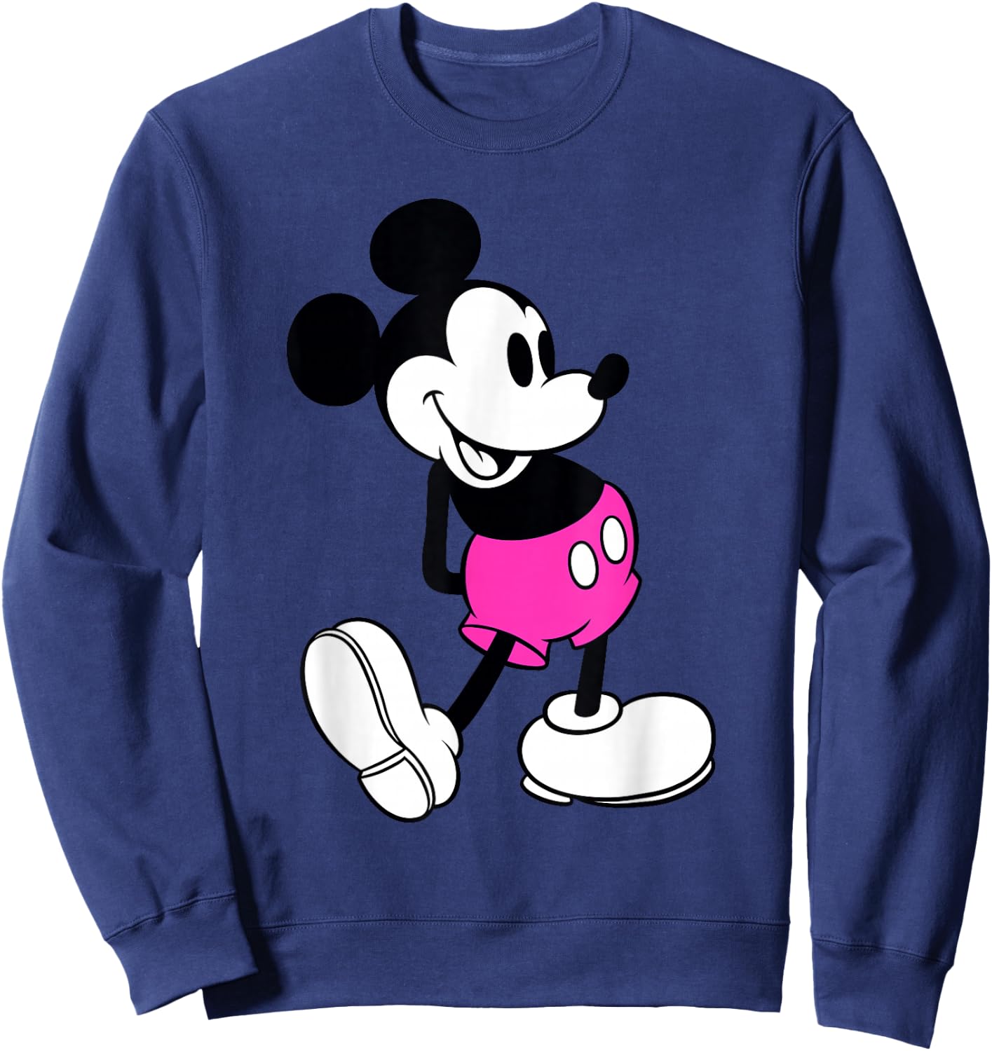 Disney - Mickey Mouse Pink Shorts Sweatshirt - Sweatshirt | Navy