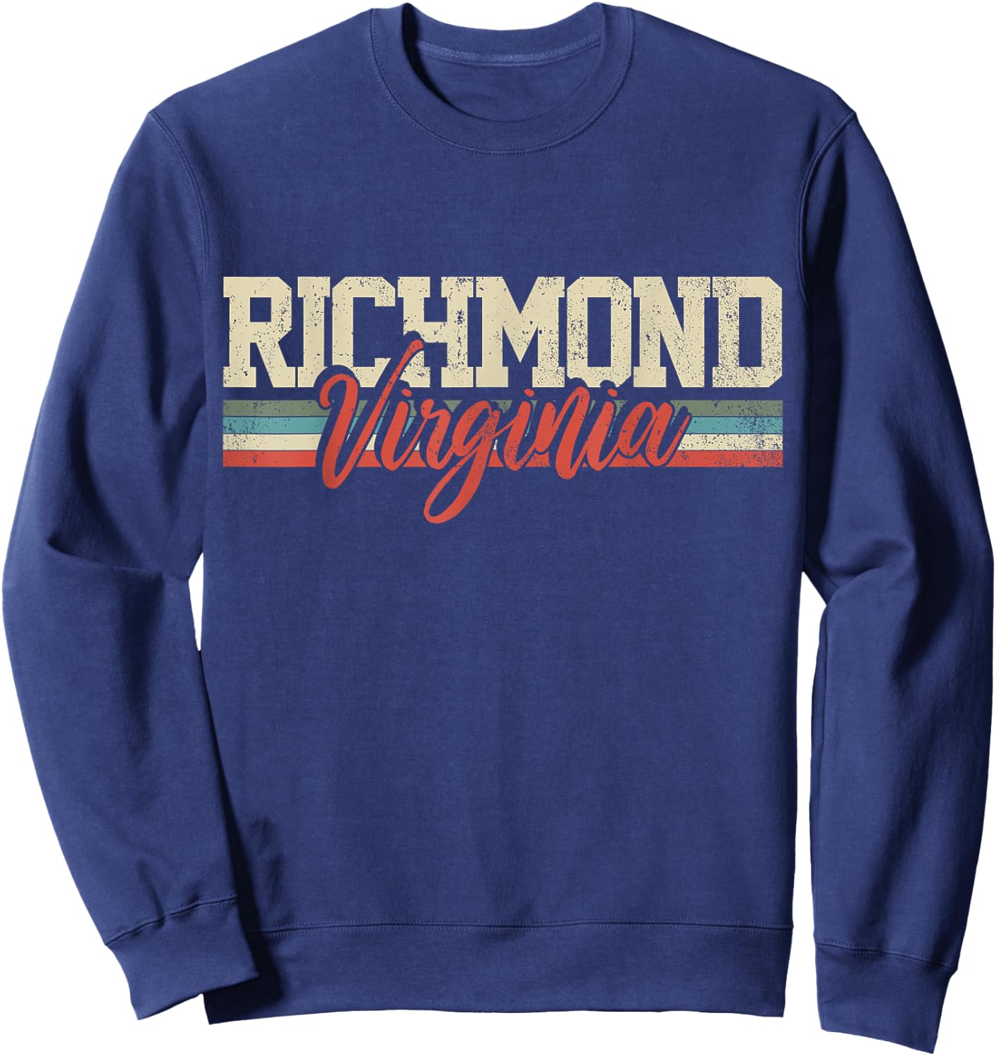 Richmond Virginia Retro Vintage Sweatshirt - Sweatshirt | Navy