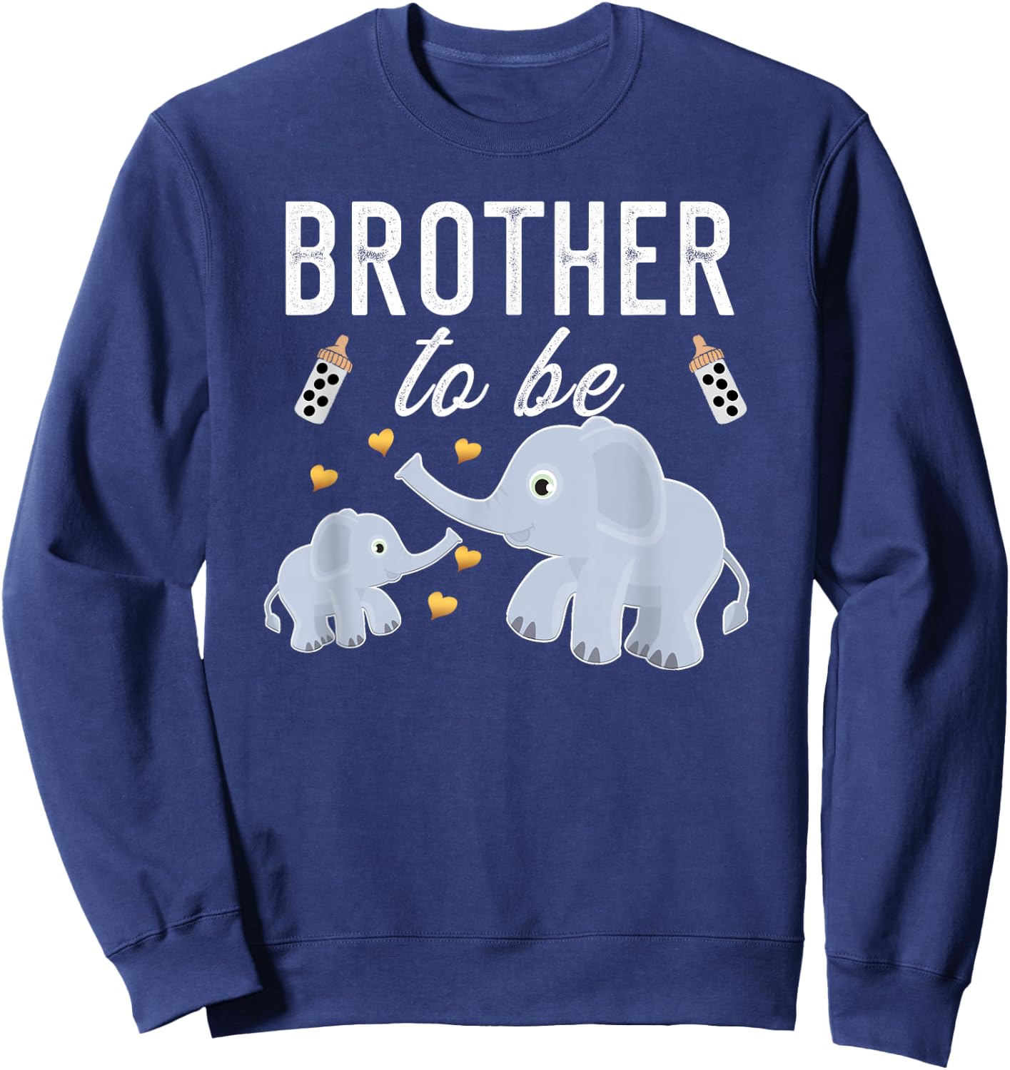 Brother To Be Elephant Baby Shower Brother Gift Cute Sweatshirt - Sweatshirt | Navy