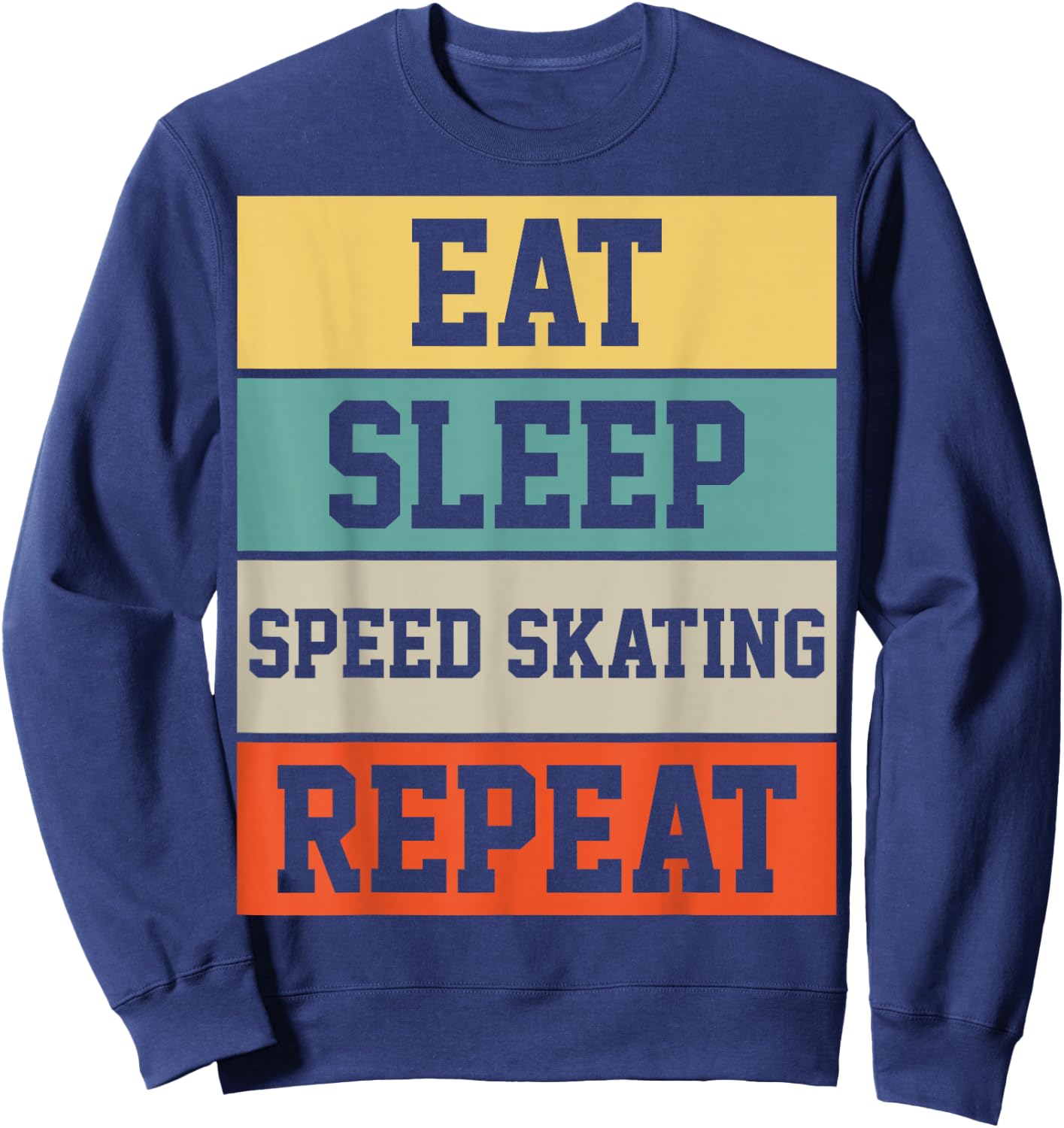 Figure Skating Skater Retro Vintage Gift Sweatshirt - Sweatshirt | Navy