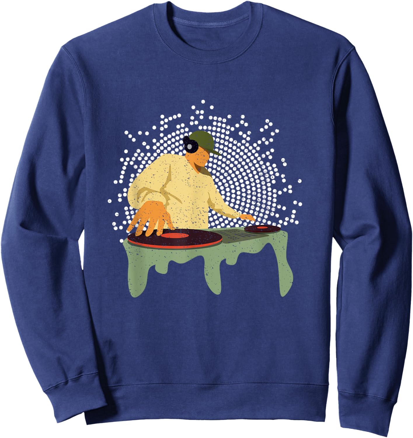 Cool DJ Club Mix Music Deejay Playing Remixes Nightclub Gift Sweatshirt - Sweatshirt | Navy