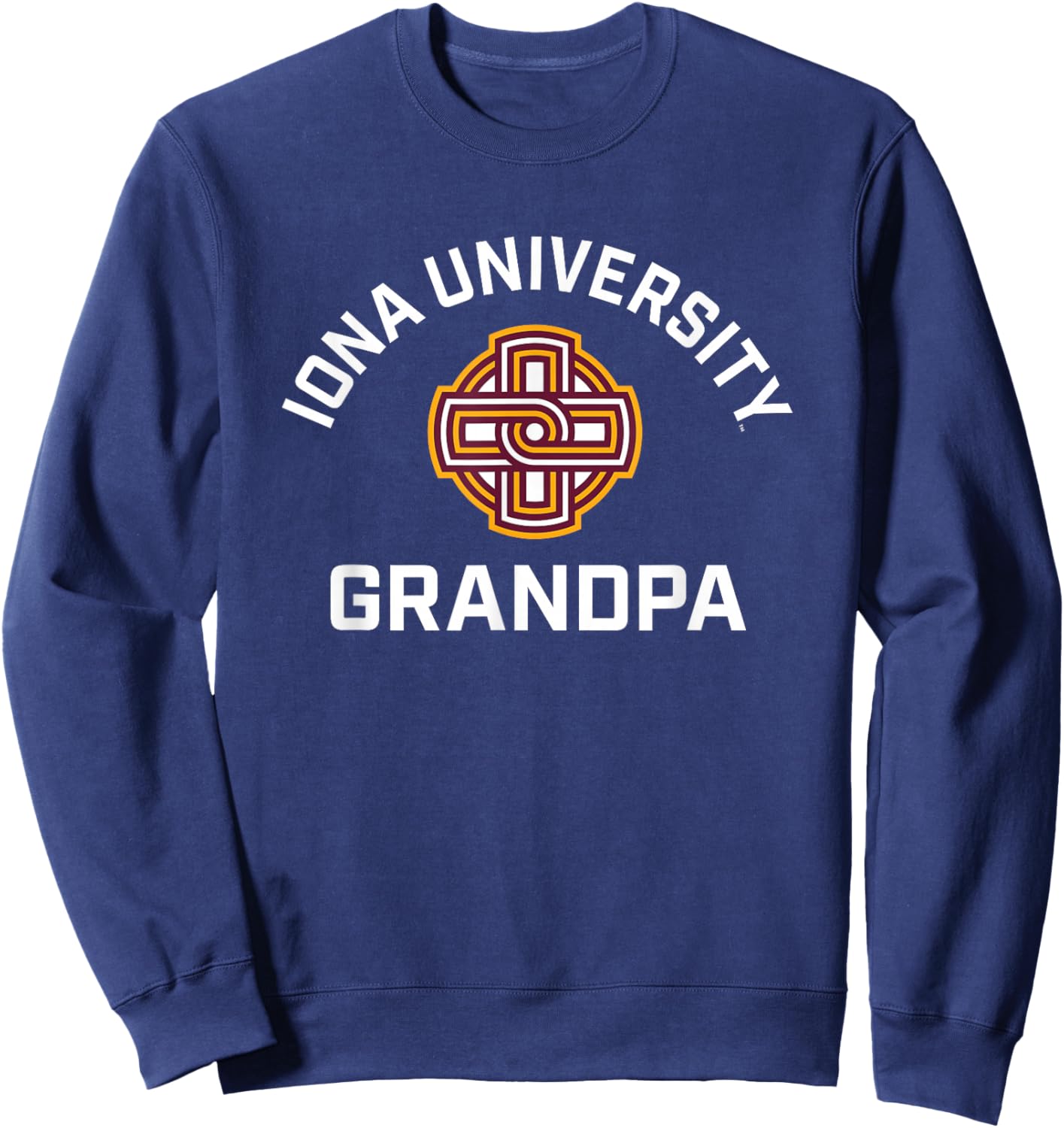 Iona University Gaels Arched Grandpa Sweatshirt - Sweatshirt | Navy