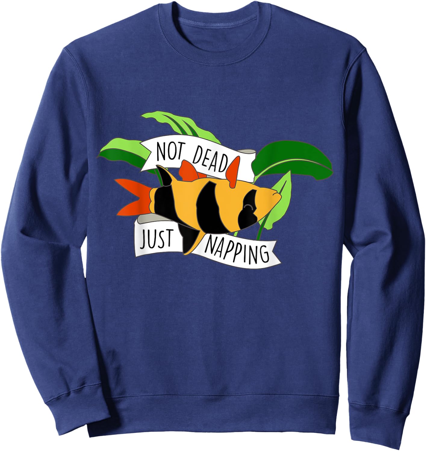Funny Clown Loach Freshwater Aquarium Sweatshirt - Sweatshirt | Navy