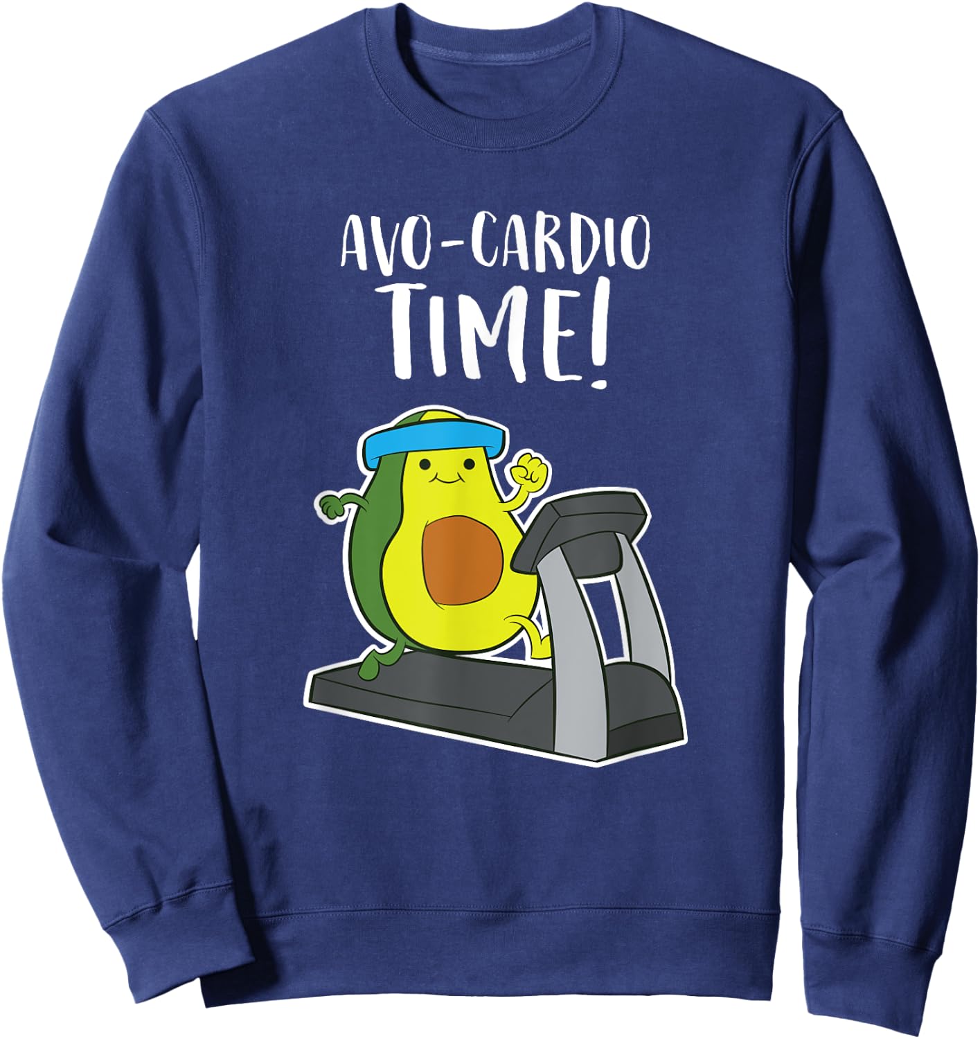 Avocardio Avocado Fitness Exercise Avocado Sweatshirt - Sweatshirt | Navy