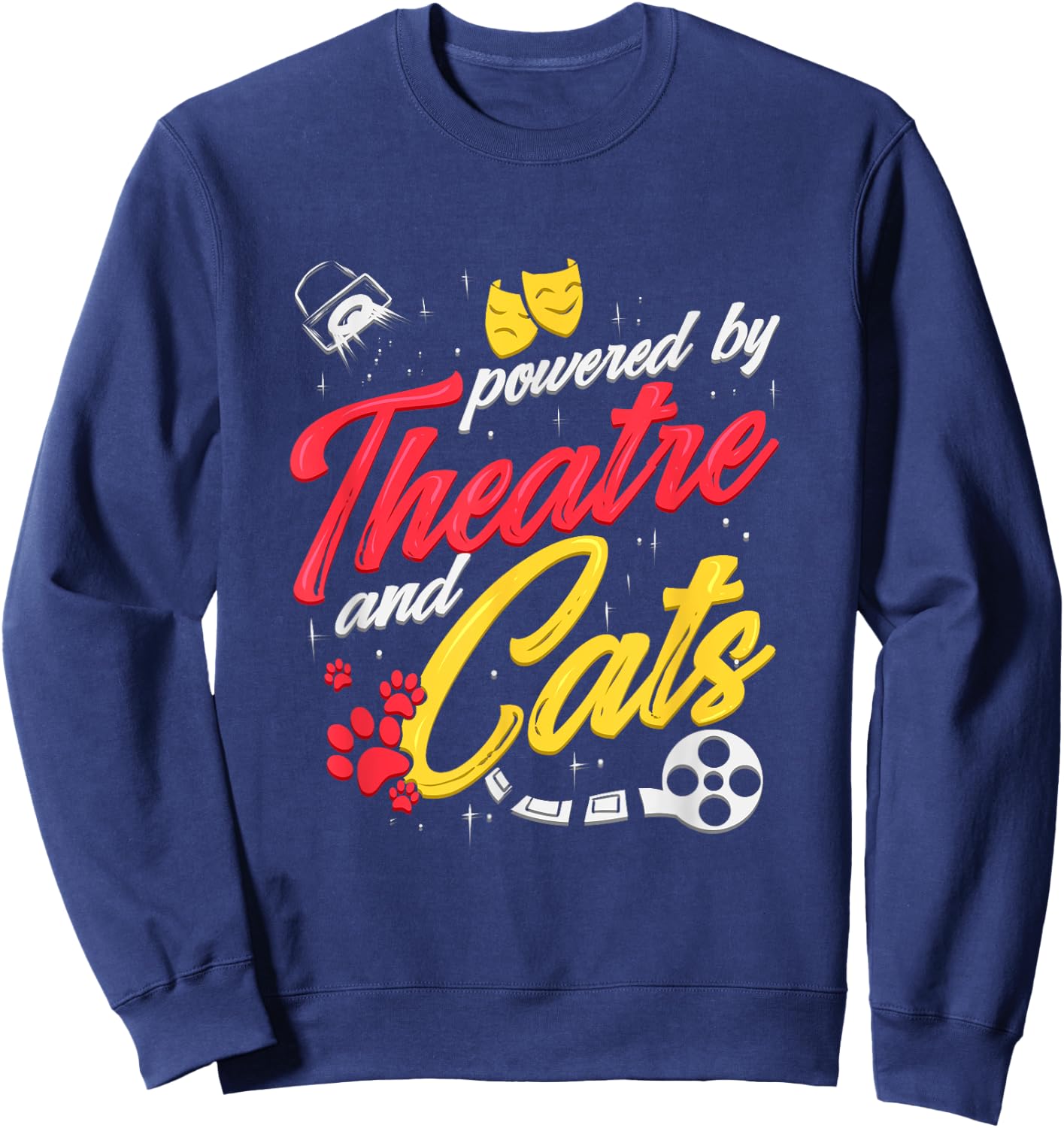 Theatre Cat Theater Broadway Musical Actor Kitty Men Women Girls Kids Sweatshirt - Sweatshirt | Navy