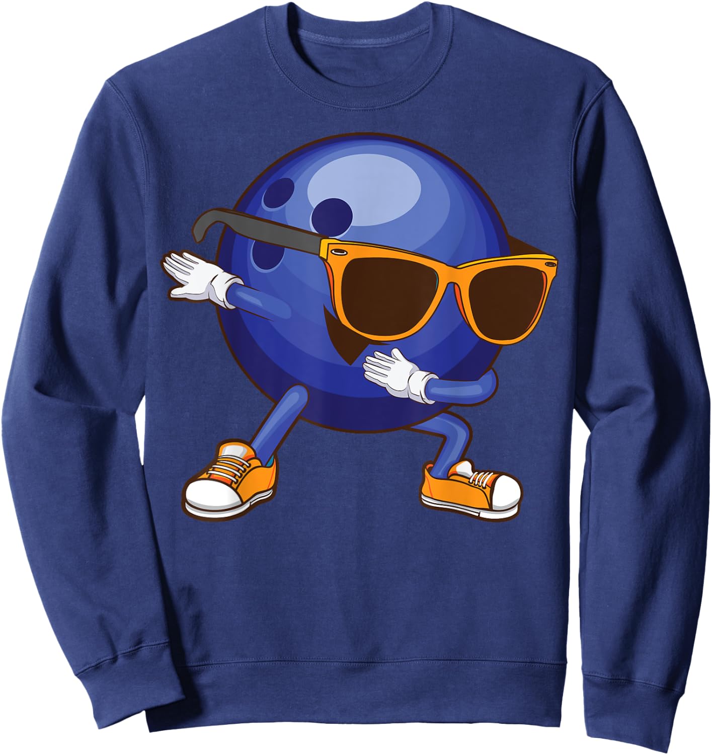 Funny Dabbing Bowling Gift Bowler Dancer Kids Boys Girls Sweatshirt - Sweatshirt | Navy